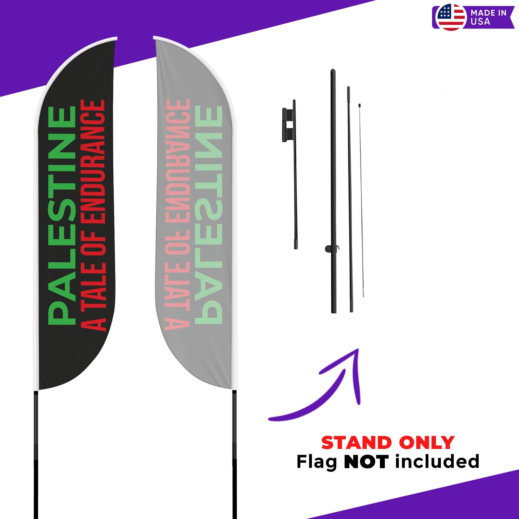 Palestine A Tale of Endurance - Feather Flag