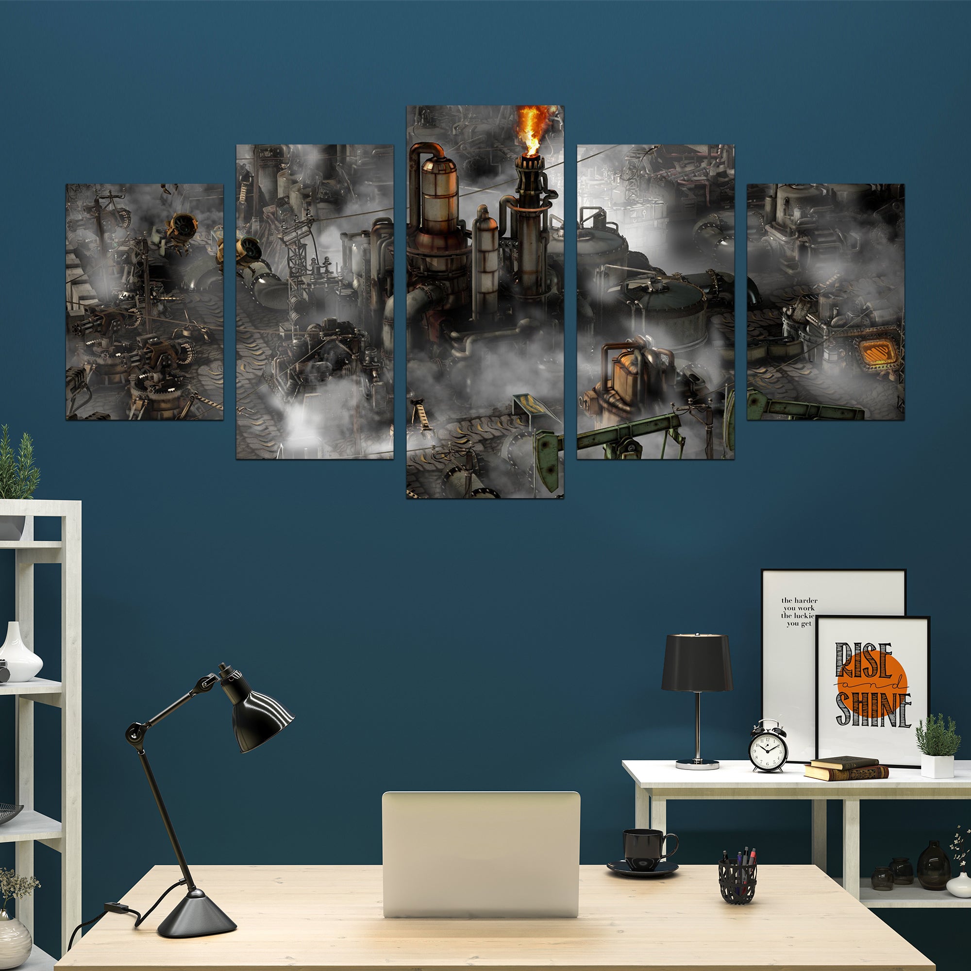 Factorio-Inspired Canvas Art - Intricate Machinery, Vibrant Colors, Premium Canvas, Ready to Hang