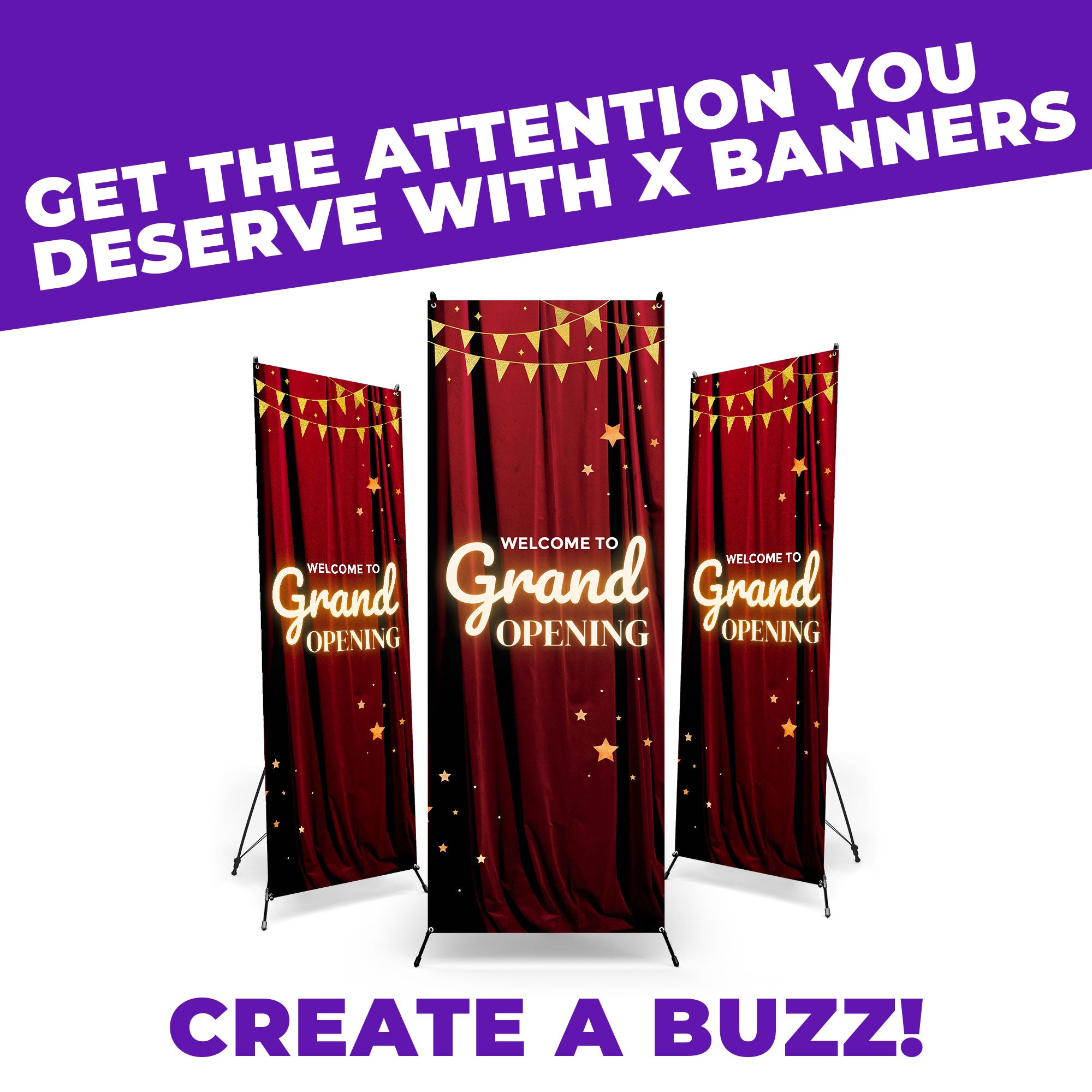 Red Grand Opening X Banner