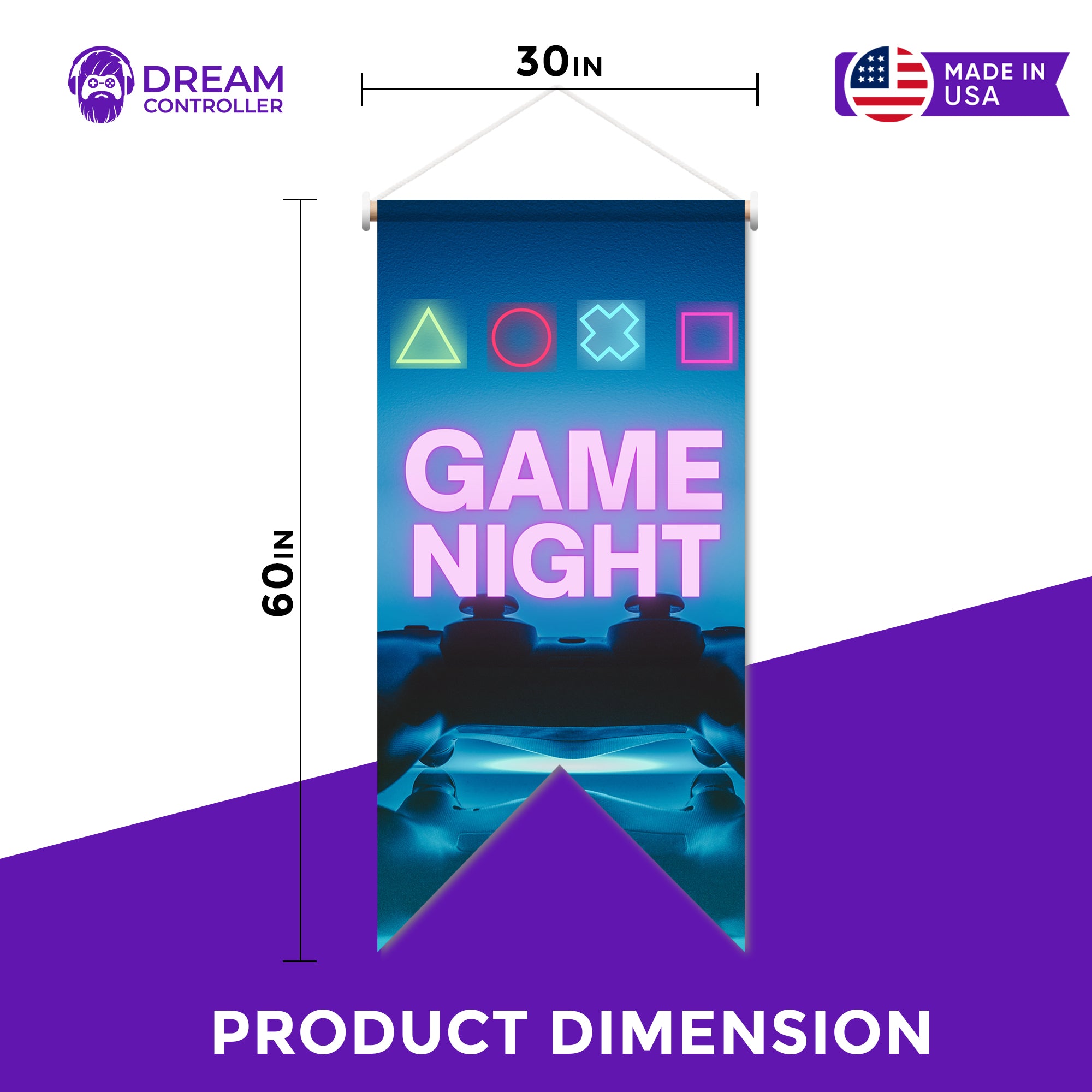 Game Night Hanging Wall Banner