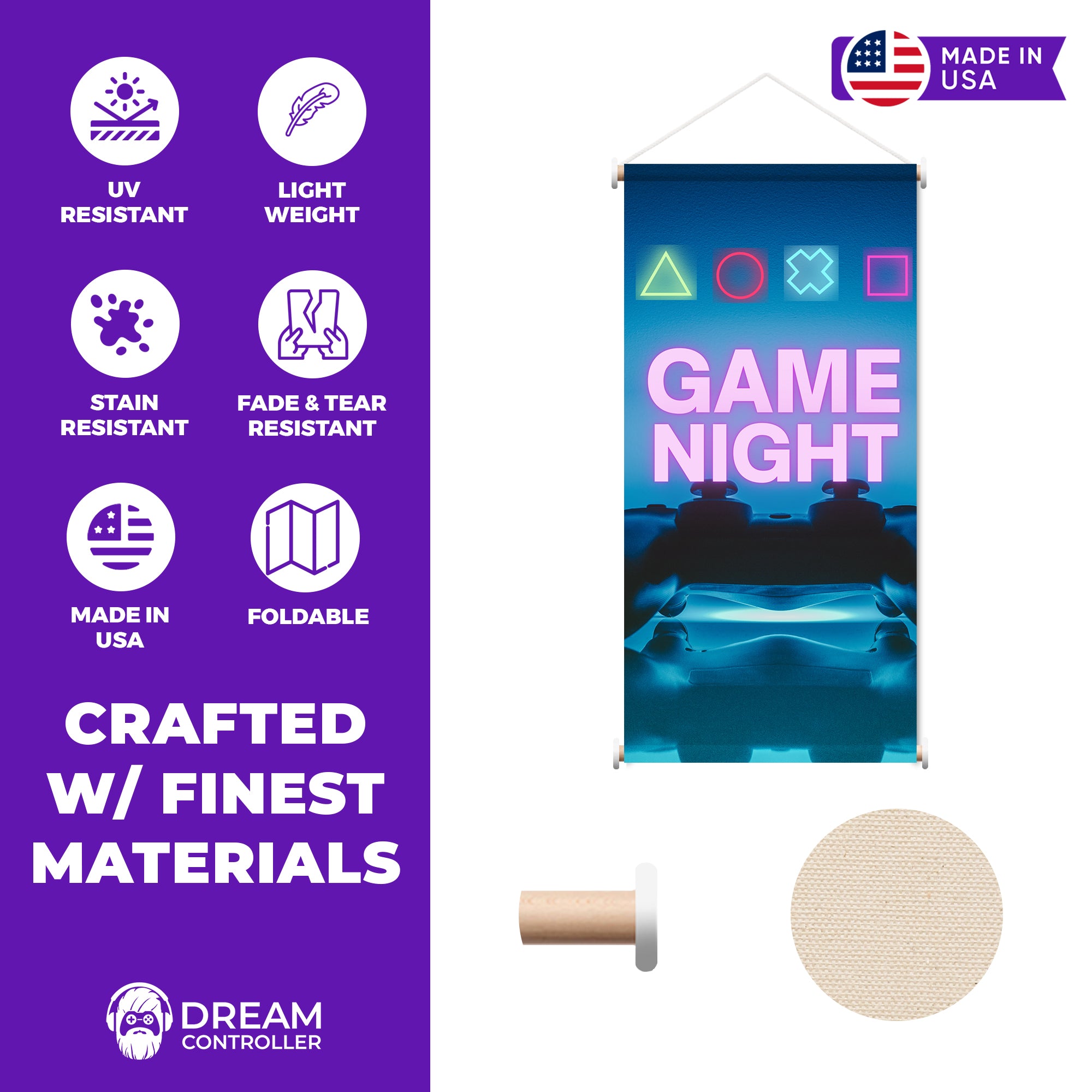 Game Night Hanging Wall Banner