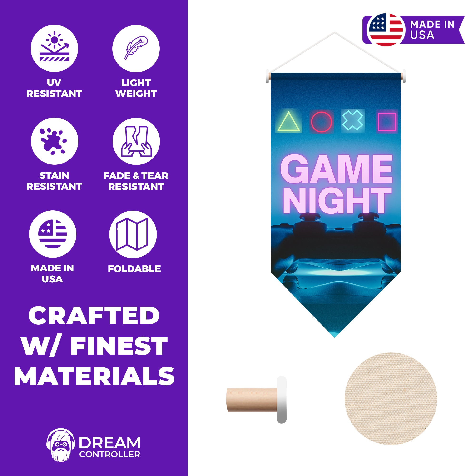 Game Night Hanging Wall Banner