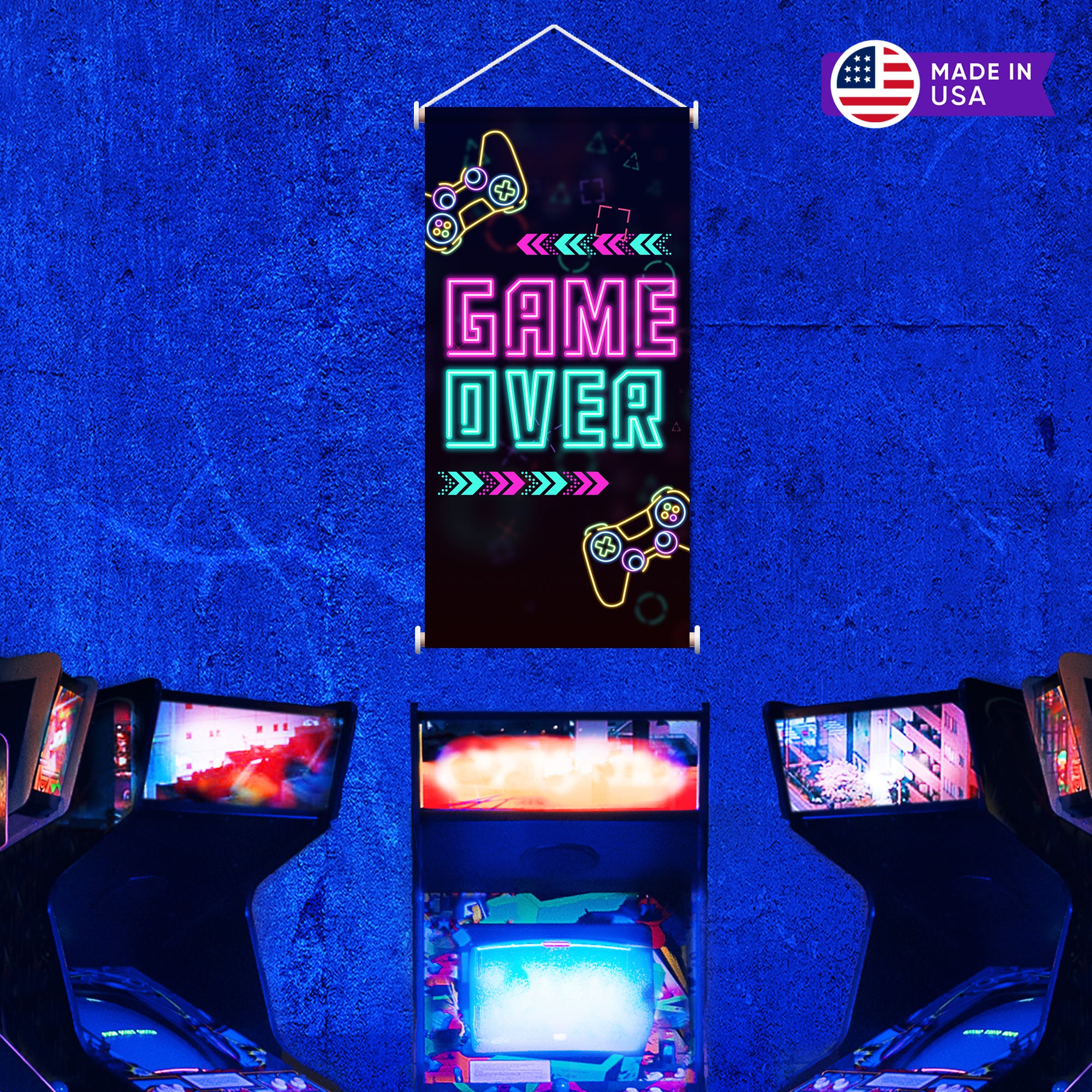 Game Over Hanging Wall Banner