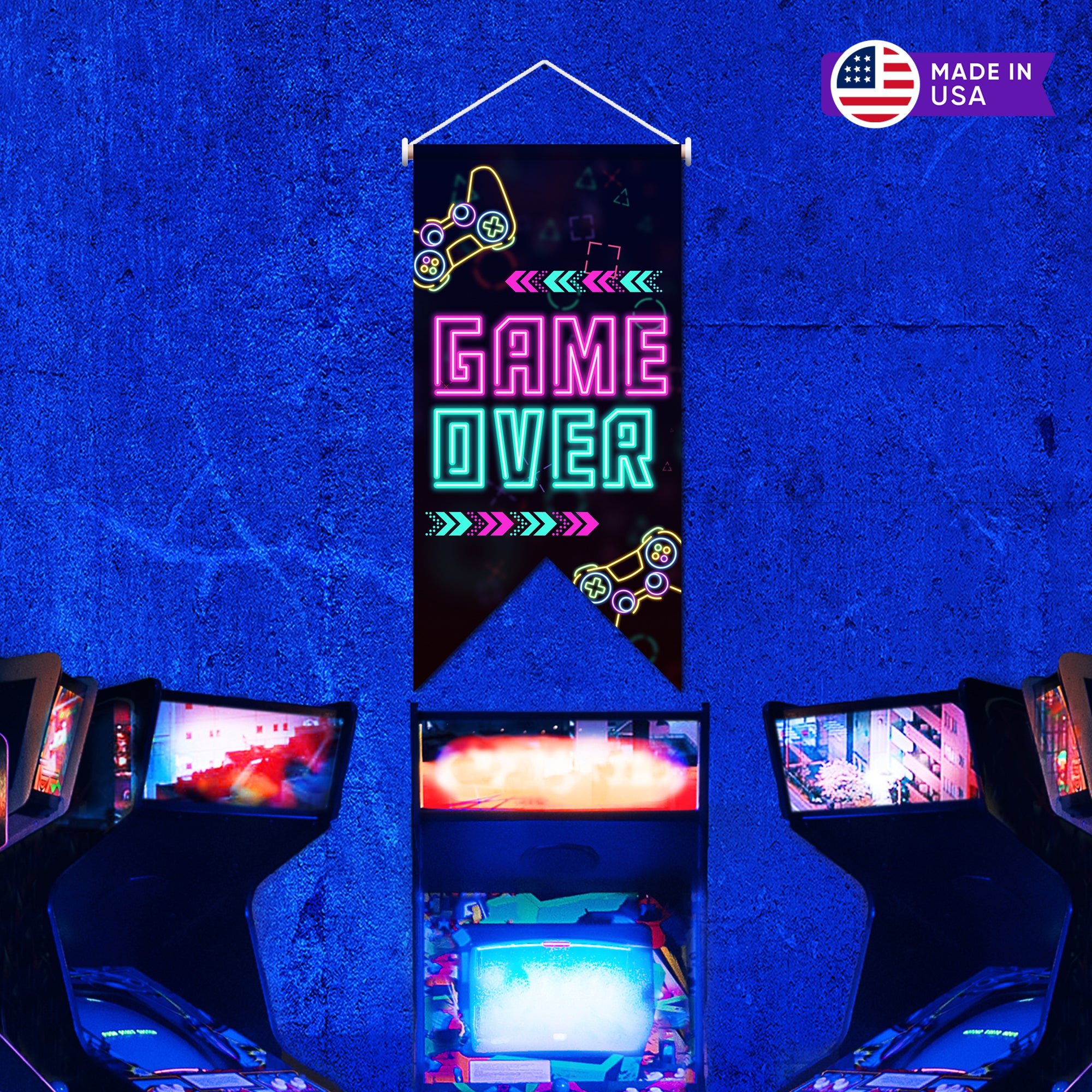 Game Over Hanging Wall Banner