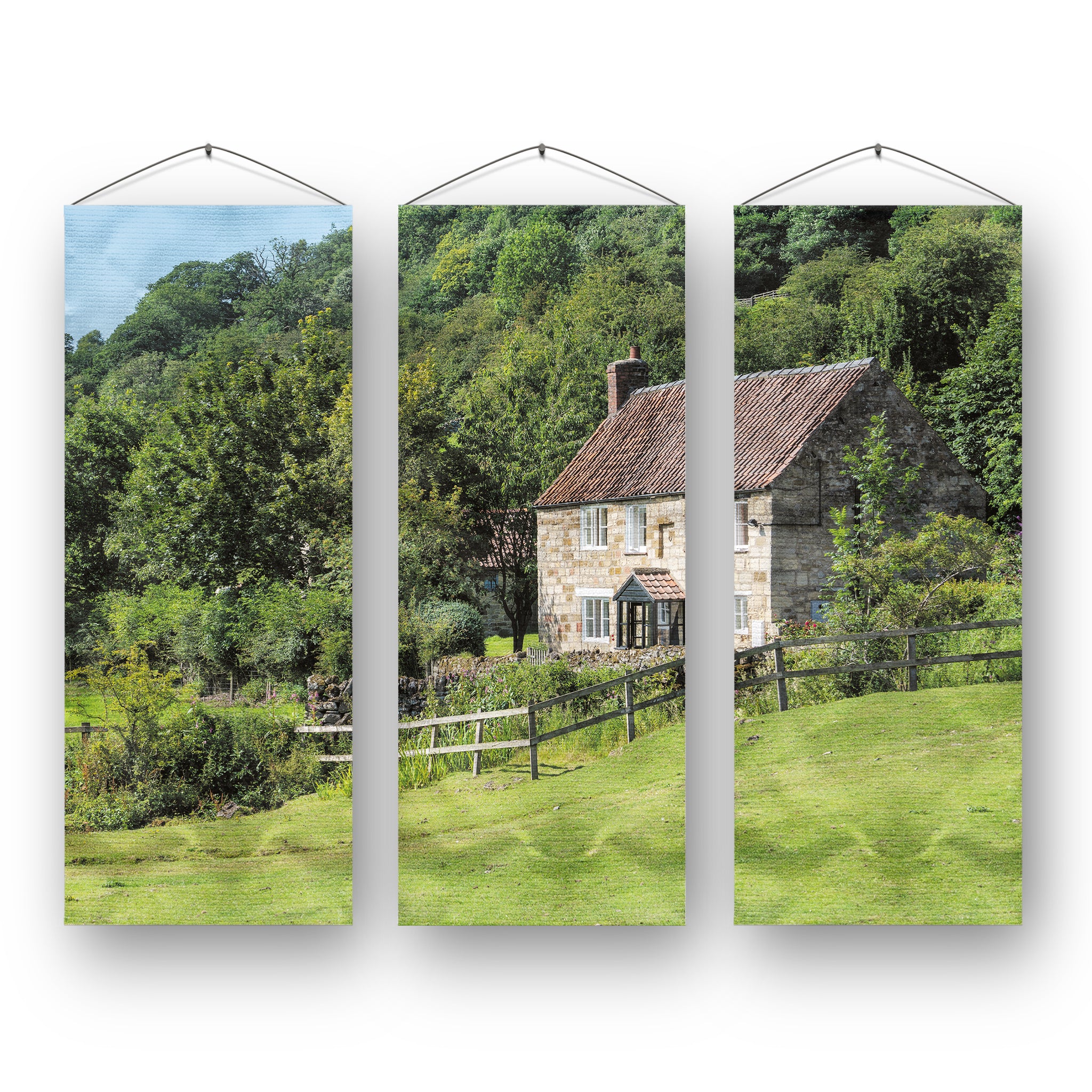 Country Cottage Set of 3 Wall Banner