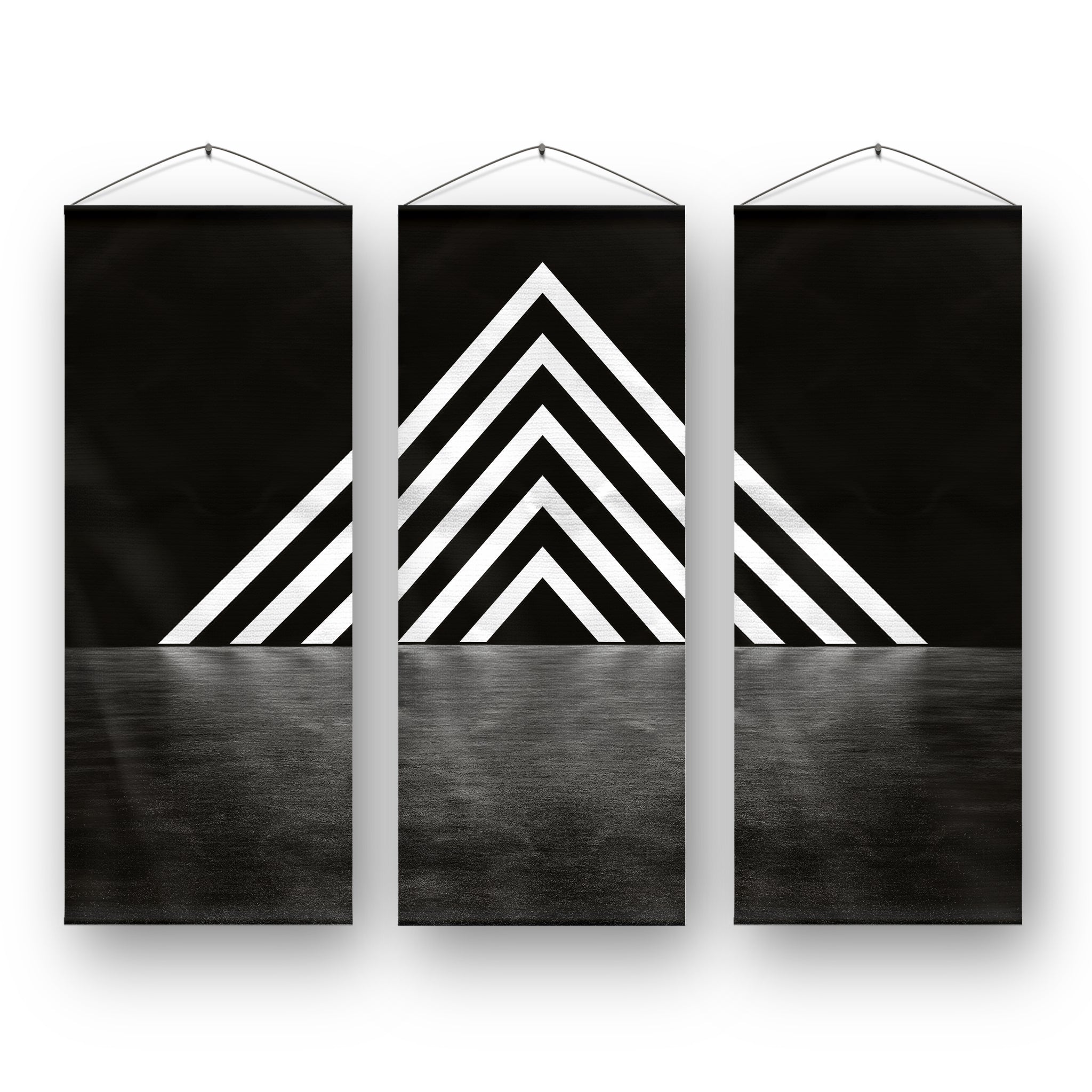 Black & White (1) Set of 3 Wall Banner