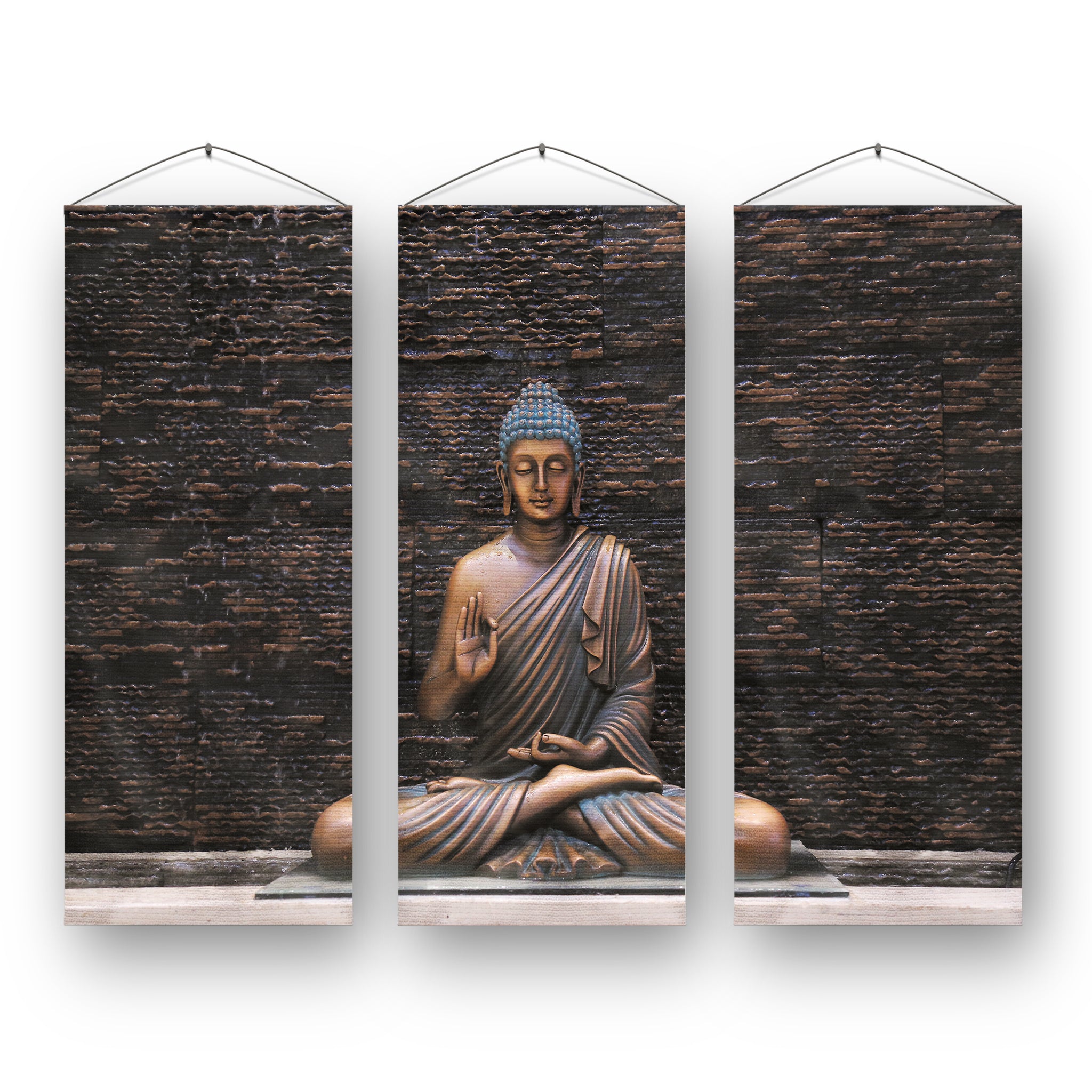 Buddha Set of 3 Wall Banner