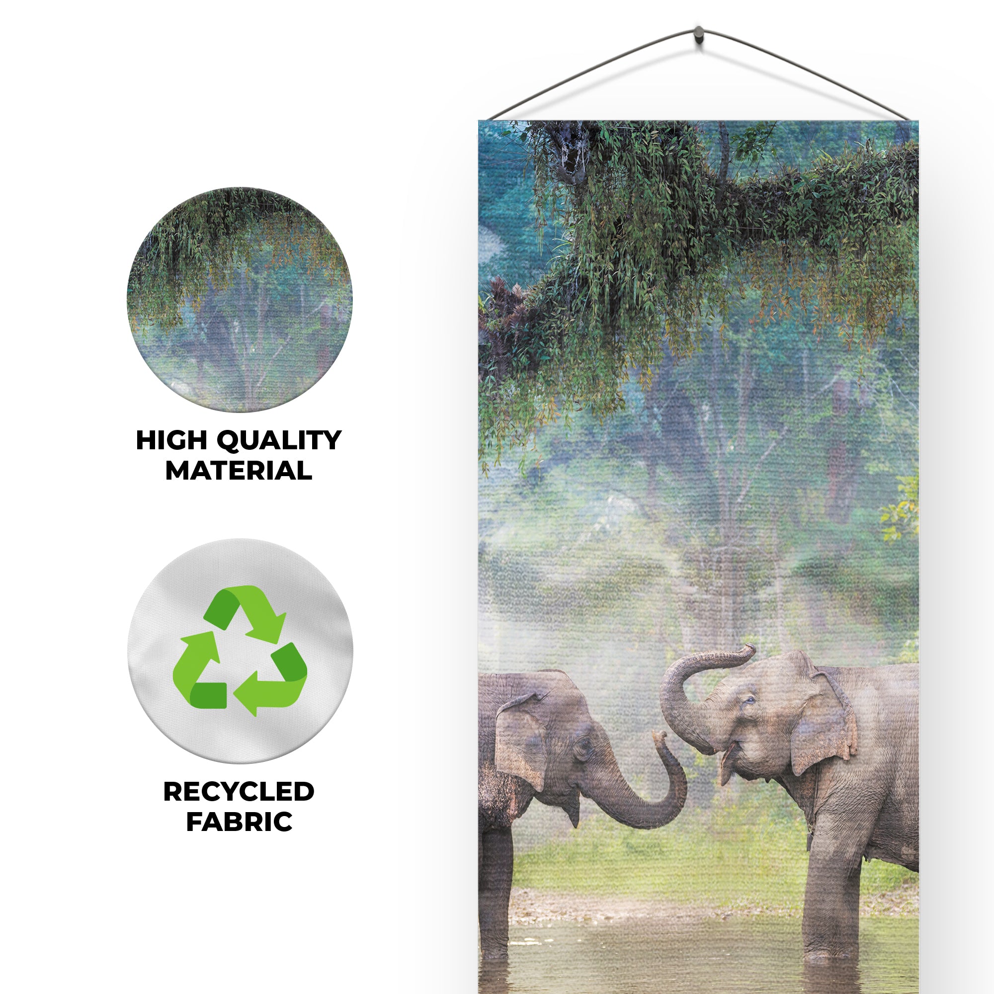 Elephant Set of 3 Wall Banner