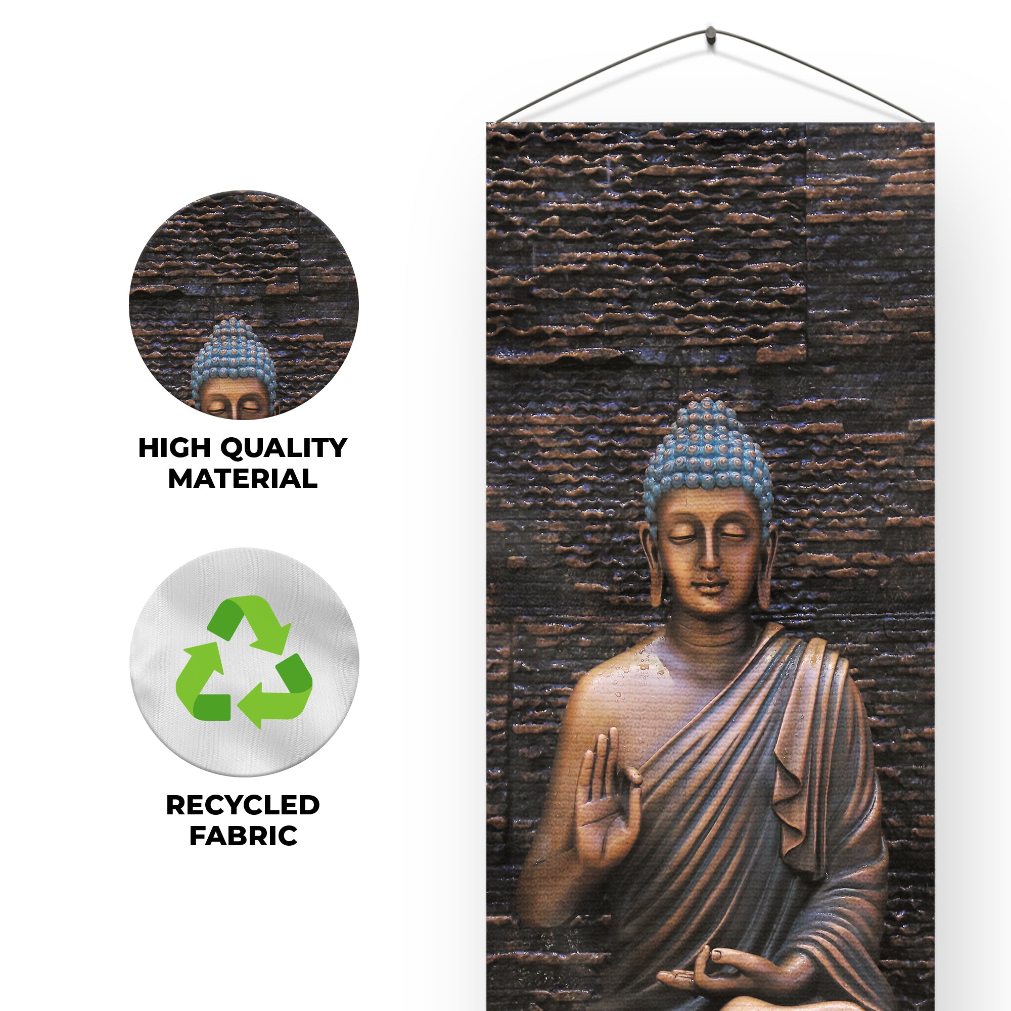 Buddha Set of 3 Wall Banner
