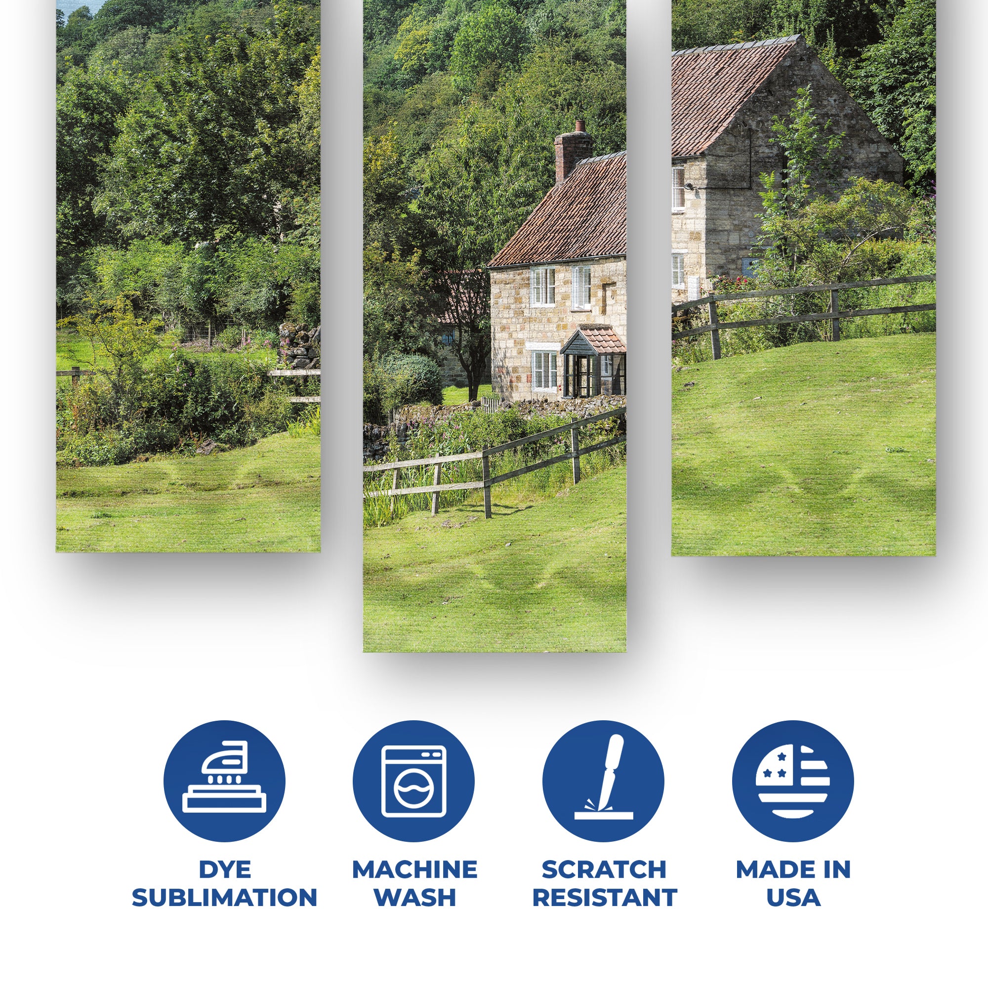 Country Cottage Set of 3 Wall Banner