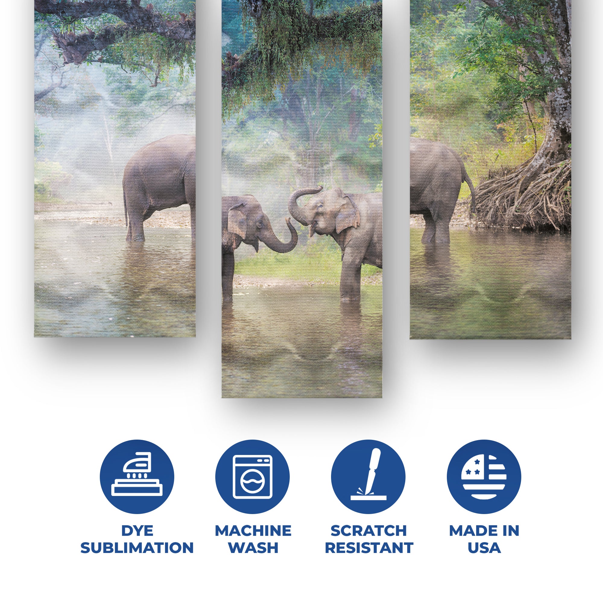 Elephant Set of 3 Wall Banner