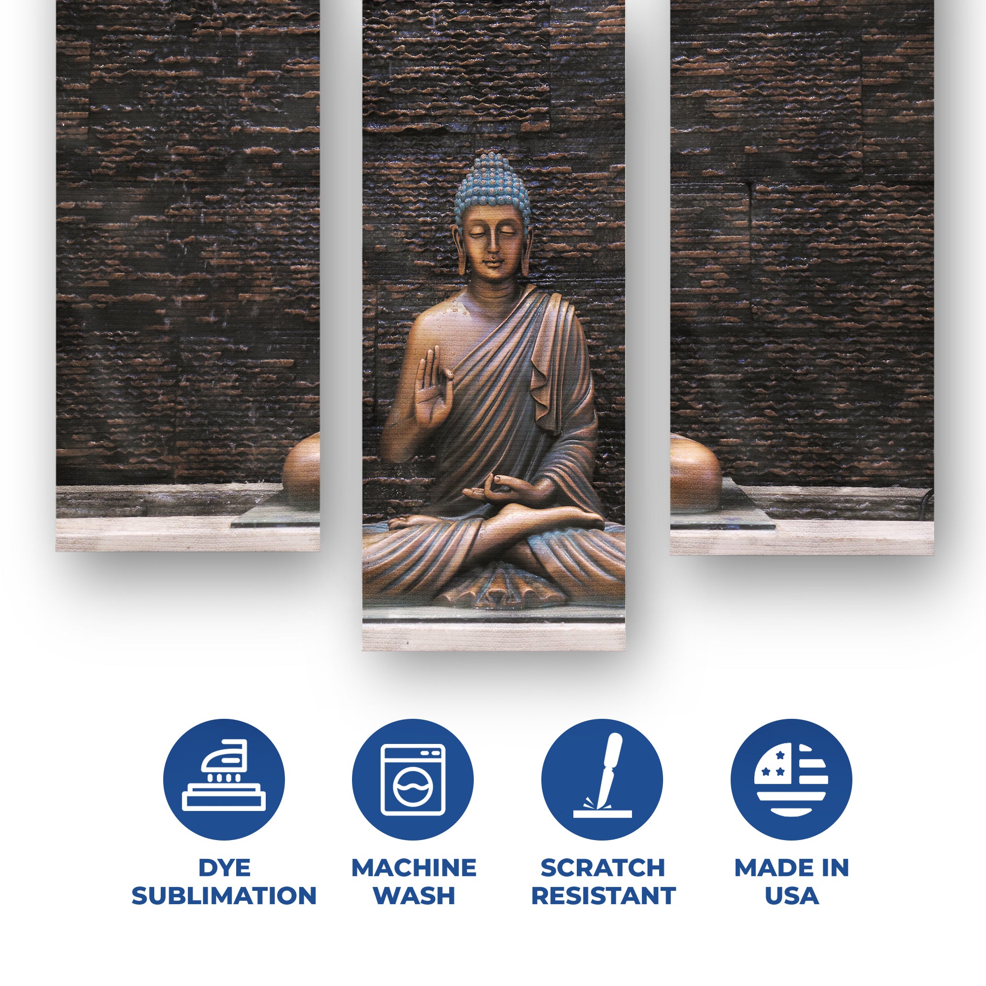 Buddha Set of 3 Wall Banner