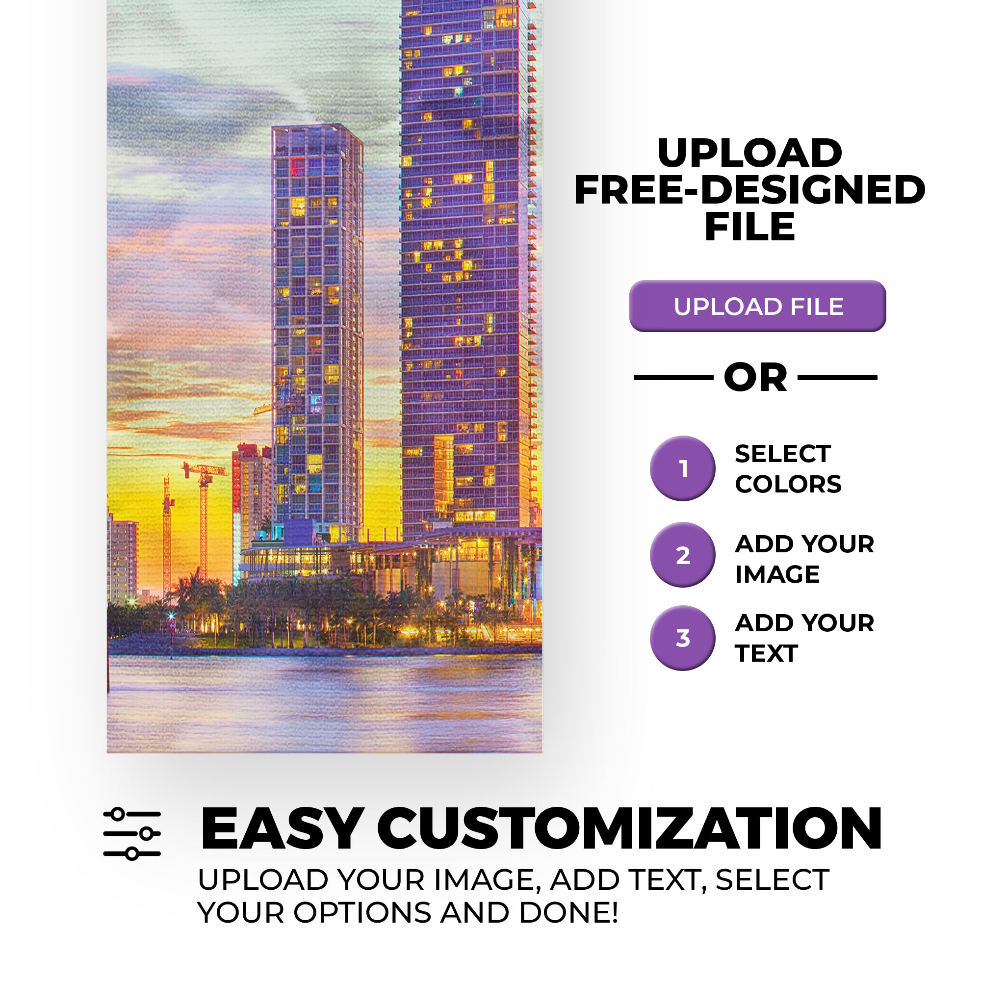 Miami Set of 3 Wall Banner