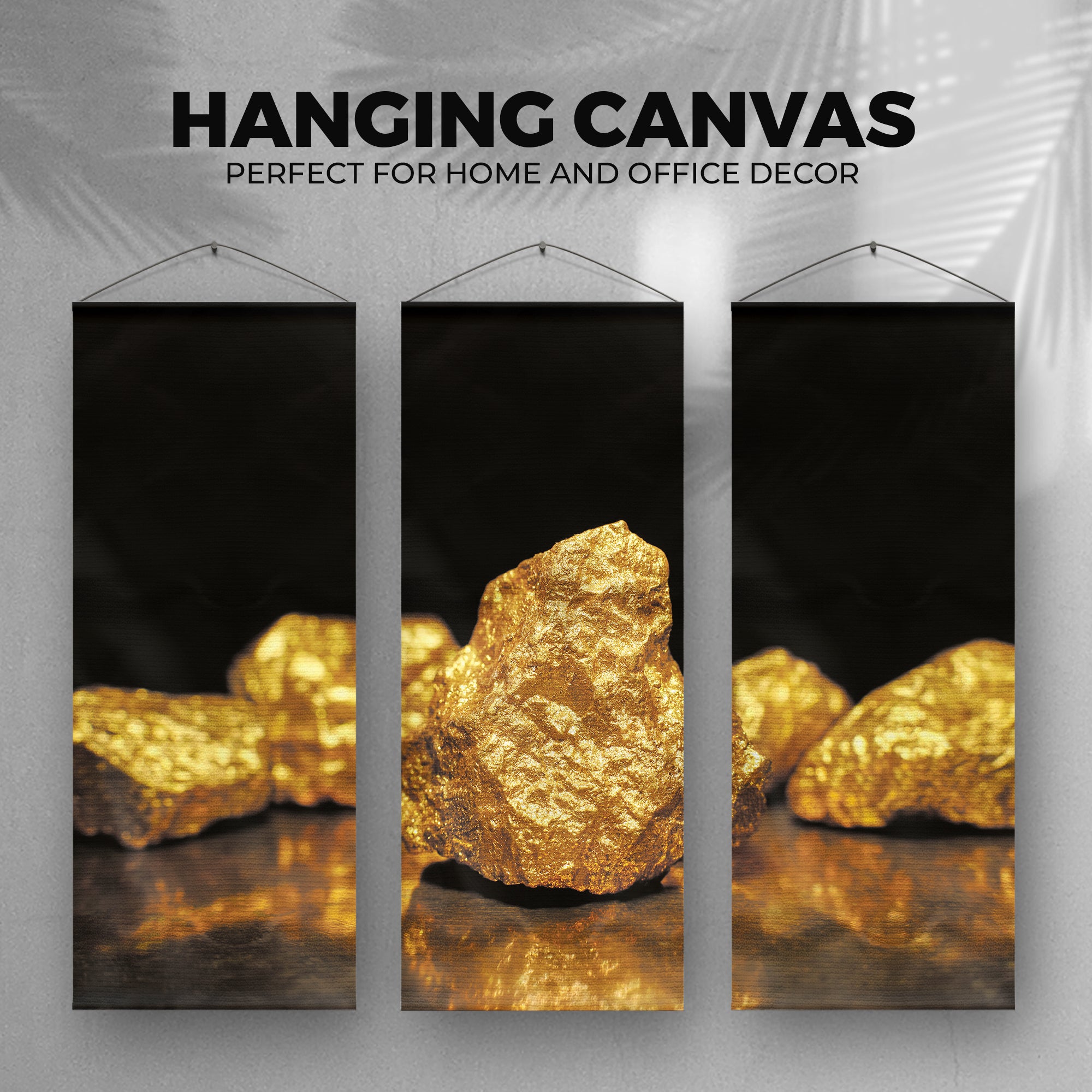 Gold Set of 3 Wall Banner