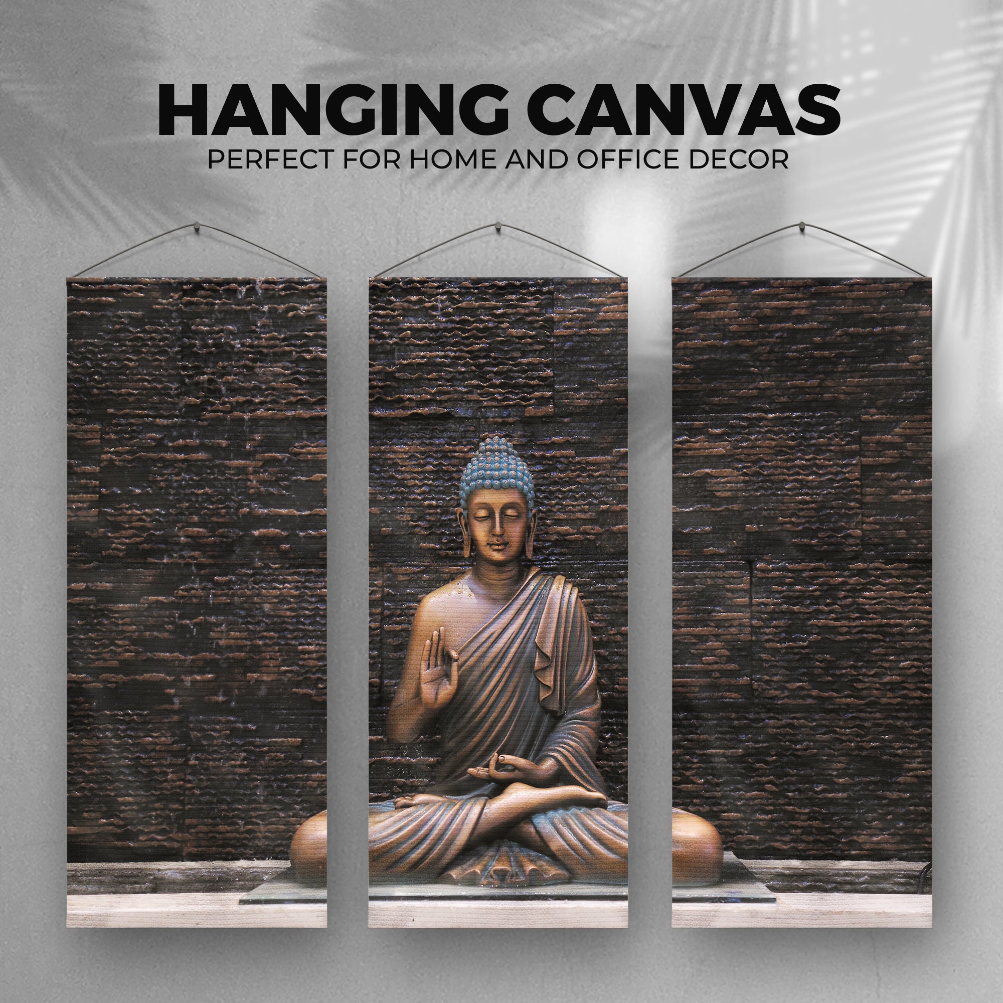 Buddha Set of 3 Wall Banner