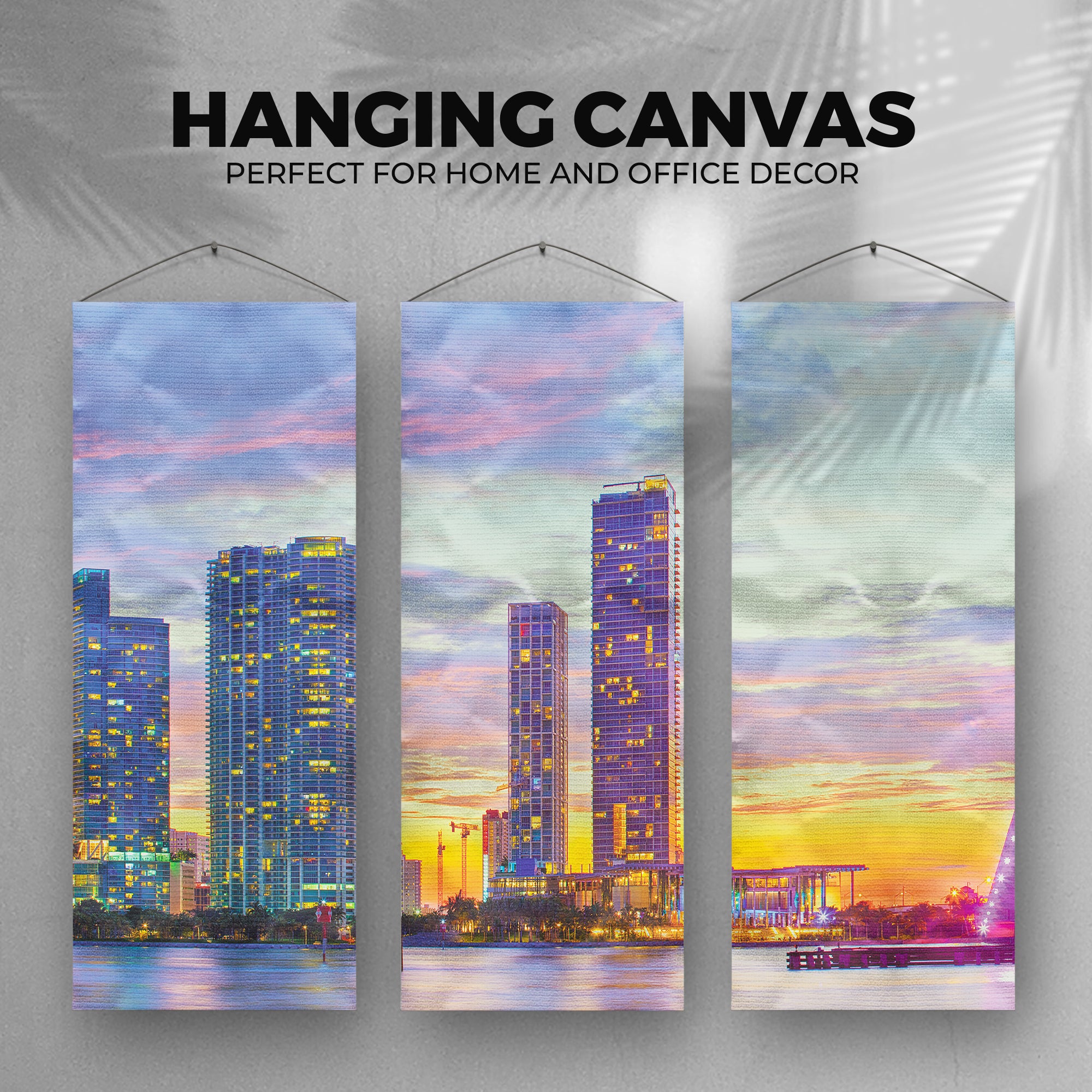 Miami Set of 3 Wall Banner