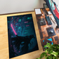 Samurai Cyber Punk Inspired Decor Rug- 62x40 inches