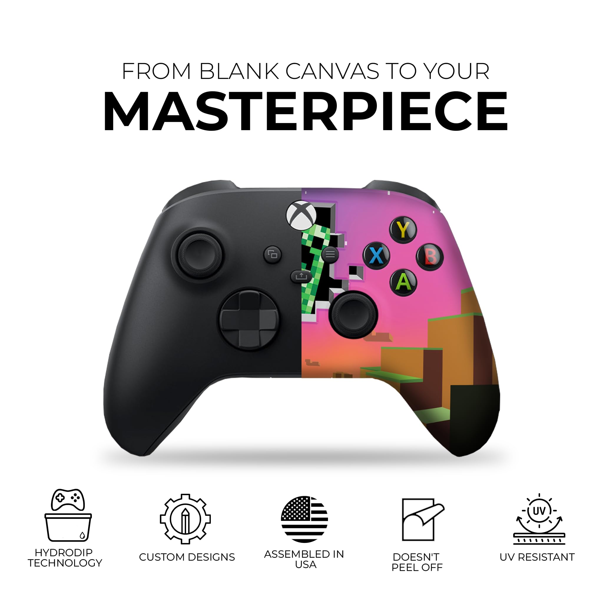 Minecraft World Custom Xbox Series X Controller Wireless compatible with X-box One/X-box Series X/S by DreamController