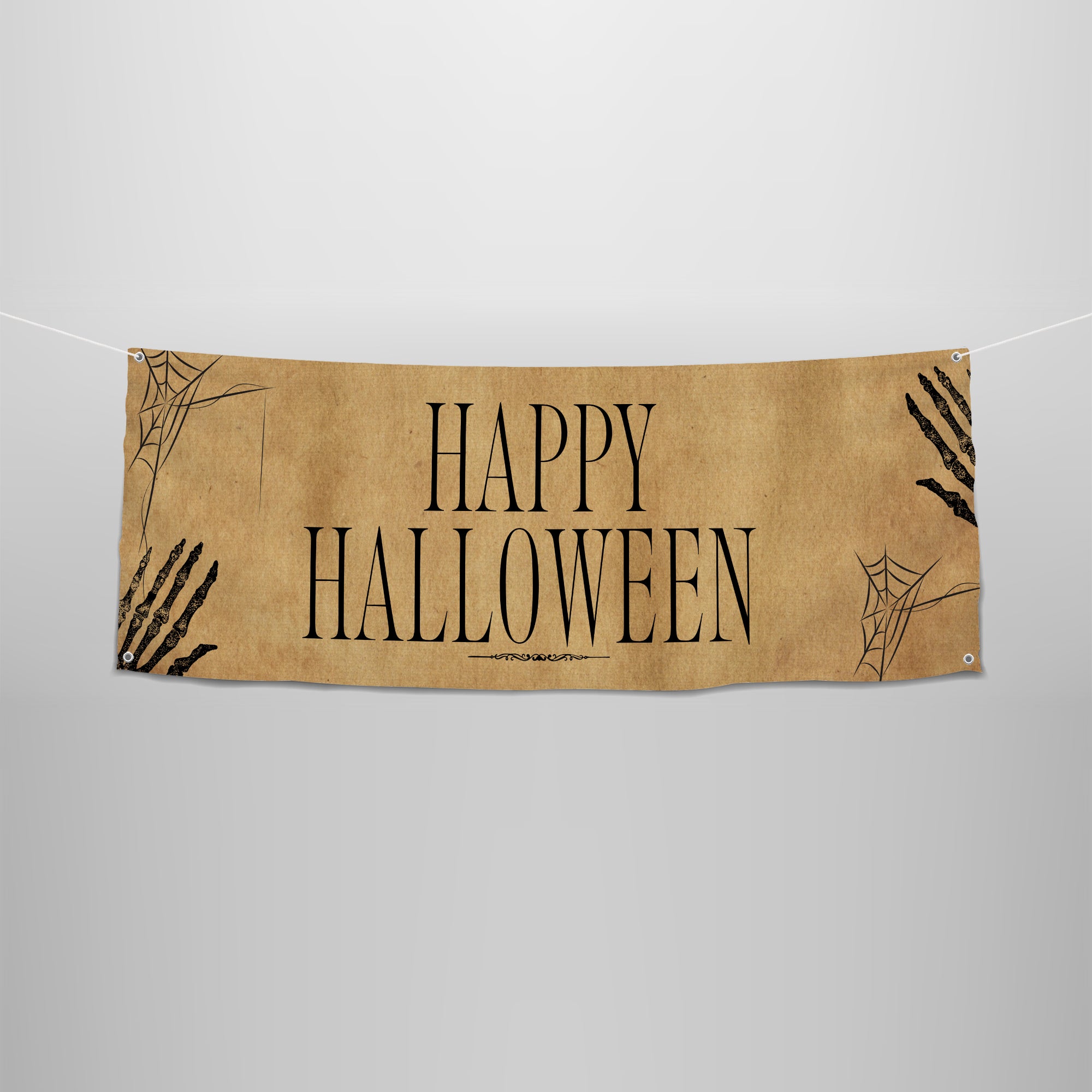 Happy Halloween Old Paper Sign Banner - Vintage Revival, Durable Construction, Unmatched Aesthetic