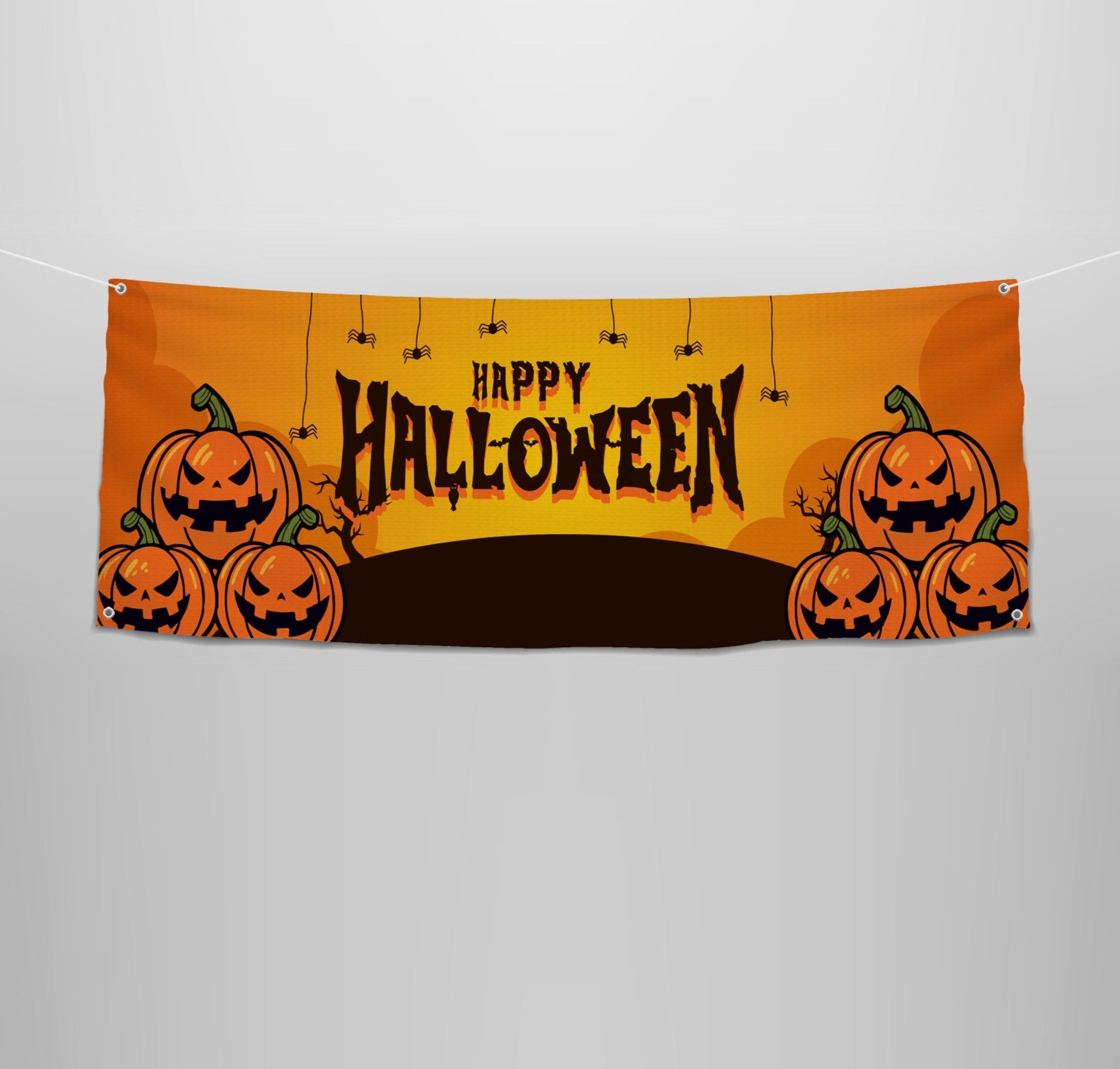 Happy Halloween Pumpkin Large Banner