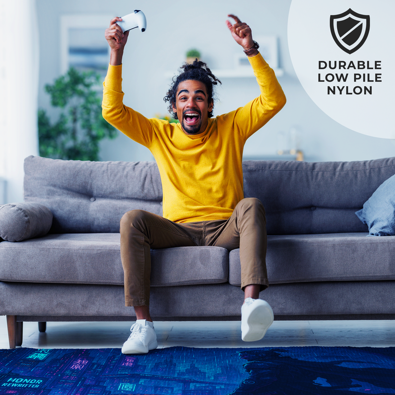 Samurai Cyber Punk Inspired Decor Rug- 62x40 inches