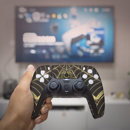 Spider-man Gold PS5 Custom Design Non-modded Front design