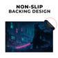 Samurai Cyber Punk Inspired Decor Rug- 62x40 inches