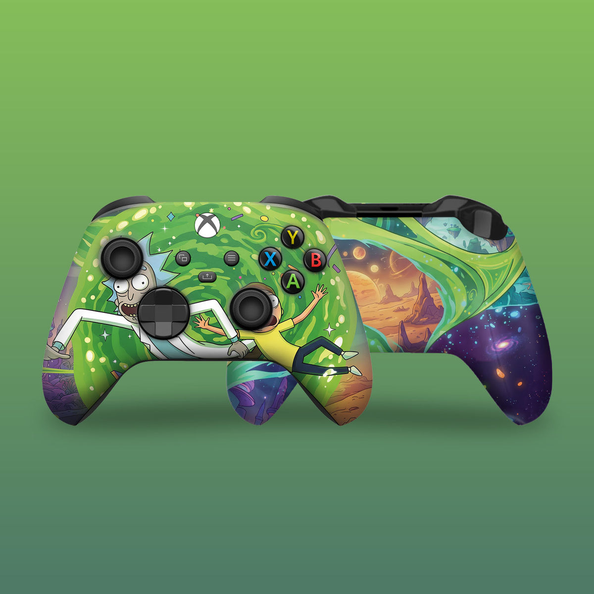 Rick And Morty Getting Sucked Into A Portal Xbox Series X/S Controller