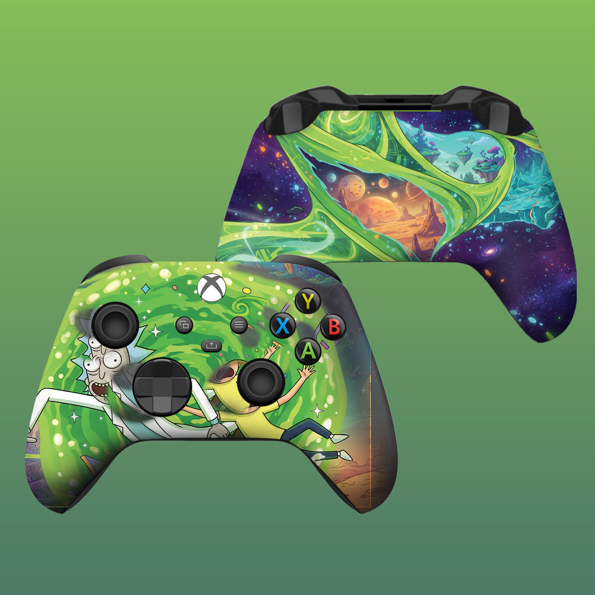 Rick And Morty Getting Sucked Into A Portal Xbox Series X/S Controller