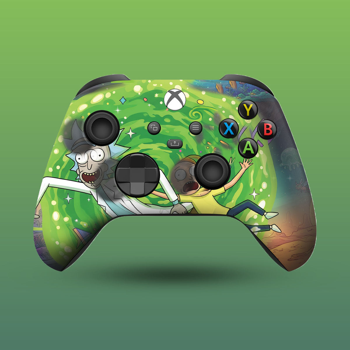 Rick And Morty Getting Sucked Into A Portal Xbox Series X/S Controller