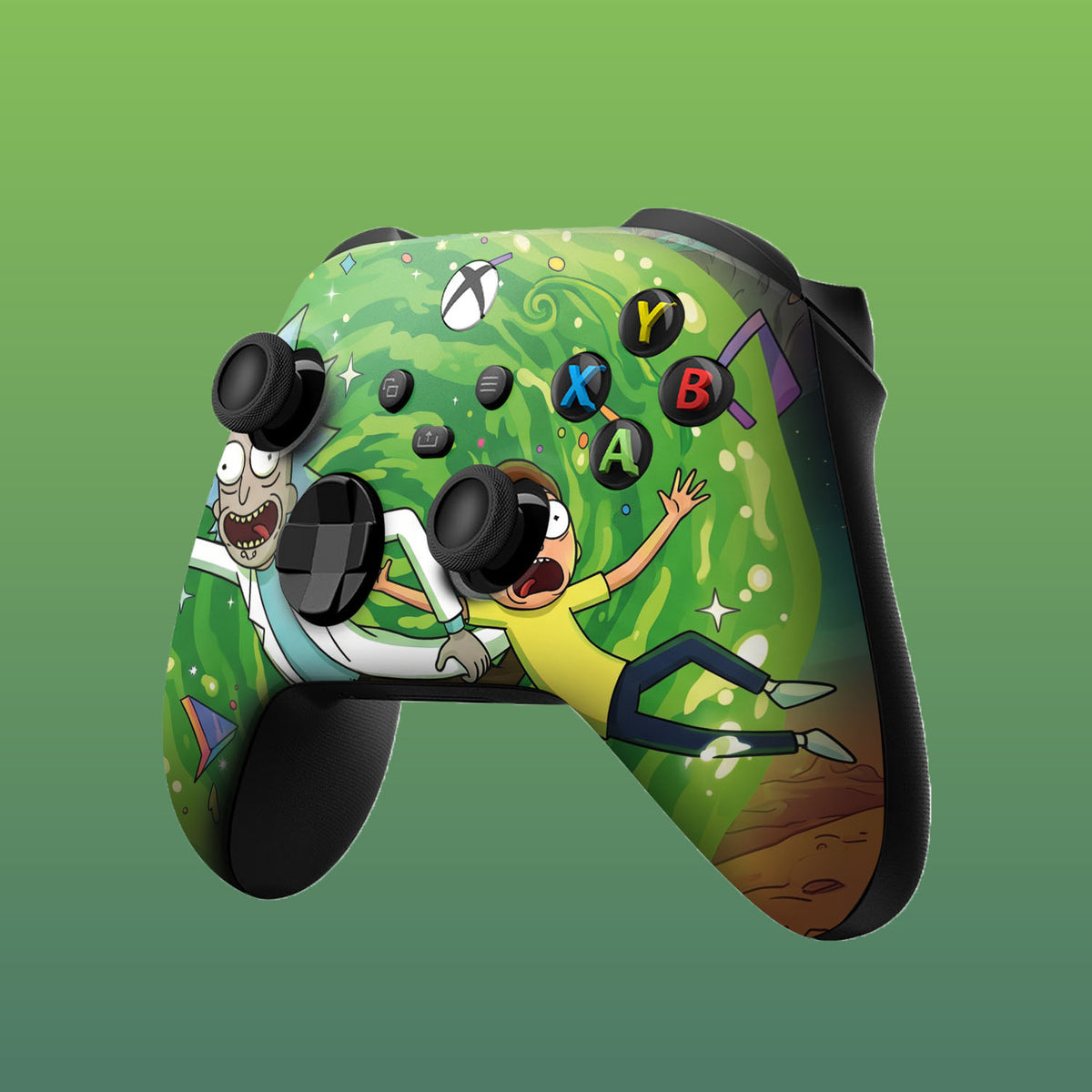 Rick And Morty Getting Sucked Into A Portal Xbox Series X/S Controller
