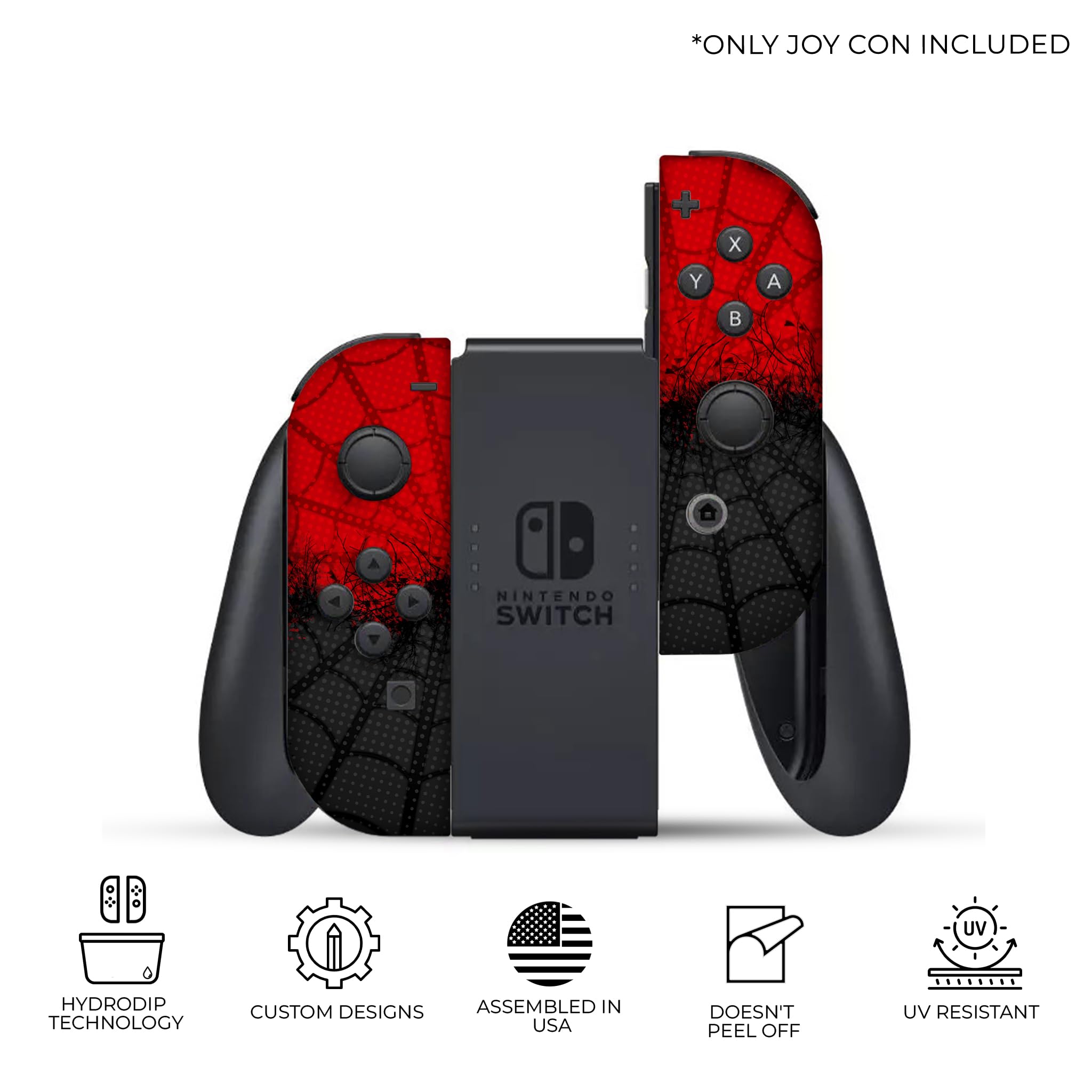 Black Spiderman Nintendo Switch Joycons