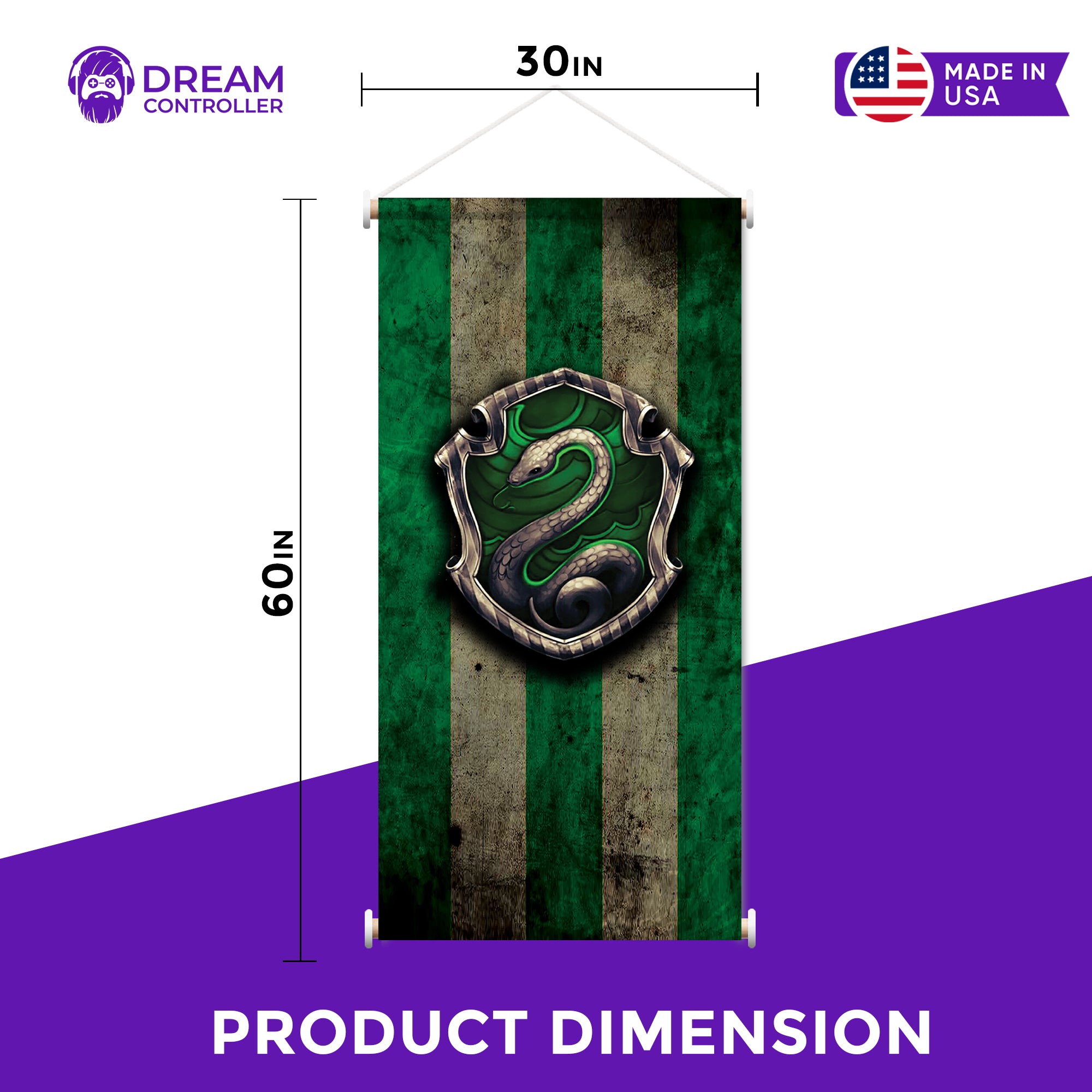 Slytherin Hanging Wall Banner