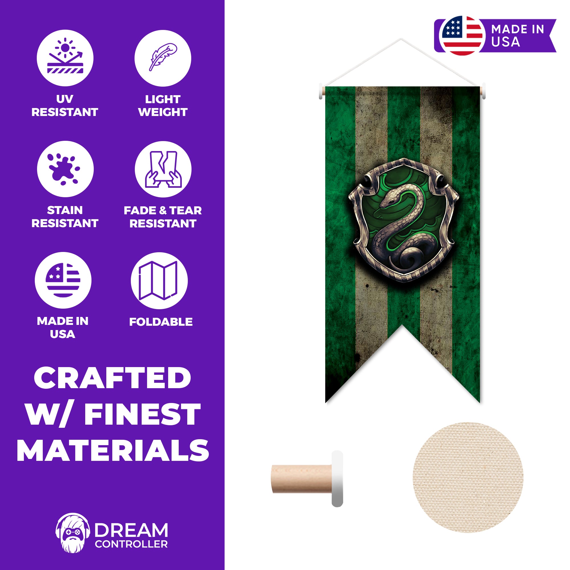 Slytherin Hanging Wall Banner