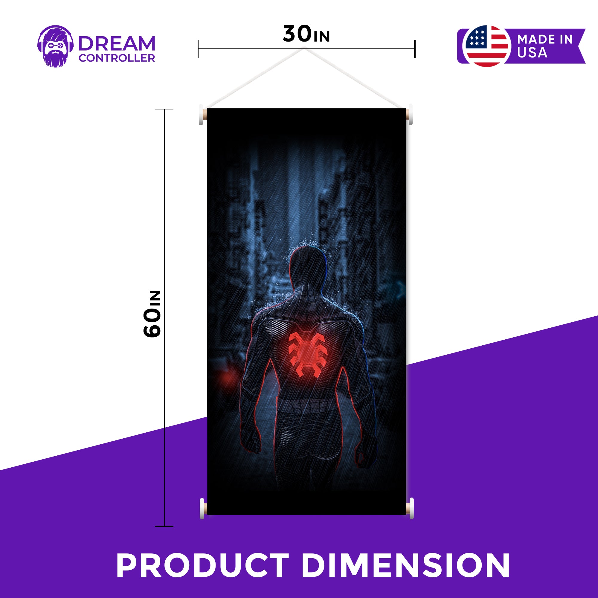 Spiderman Hanging Wall Banner