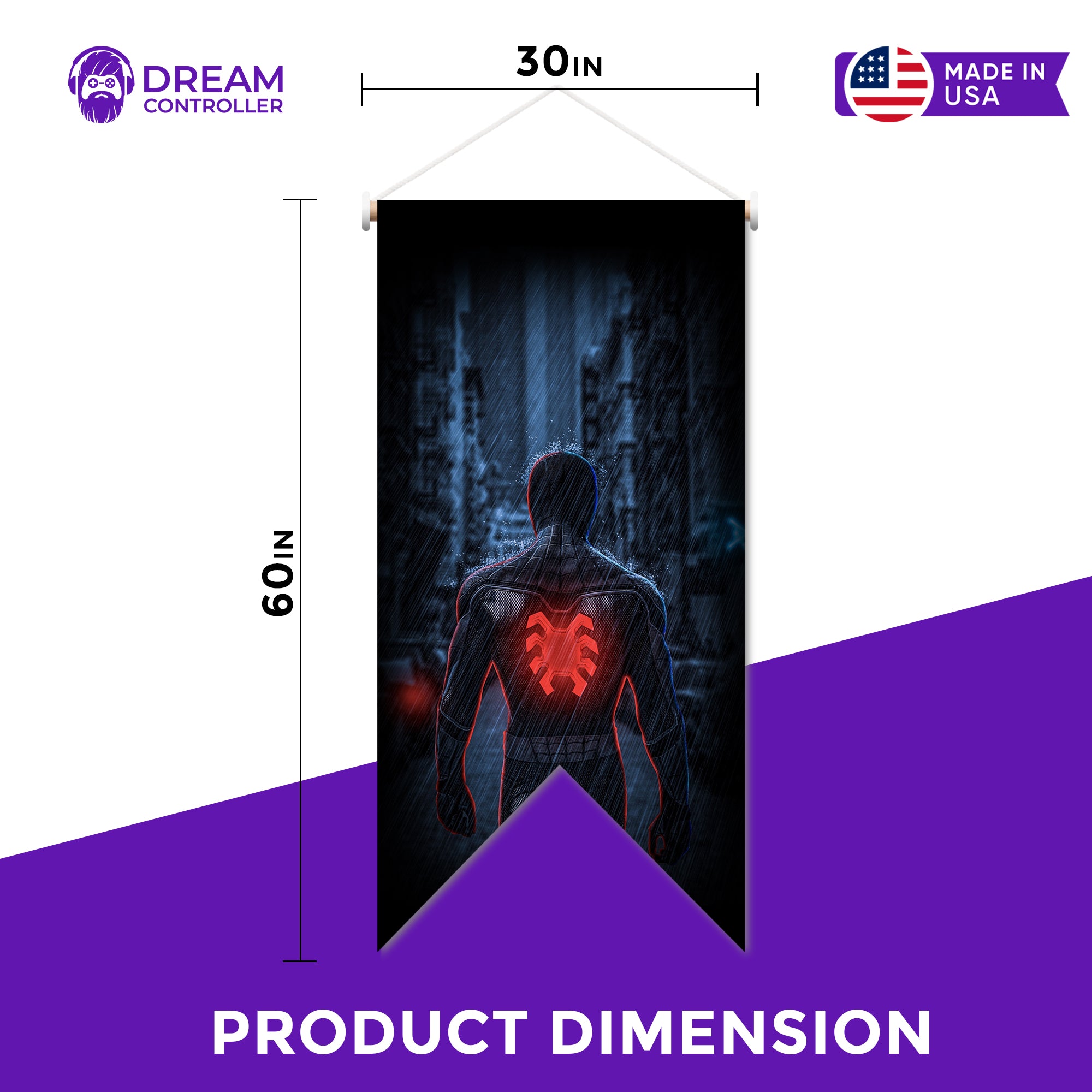 Spiderman Type 2 Hanging Wall Banner