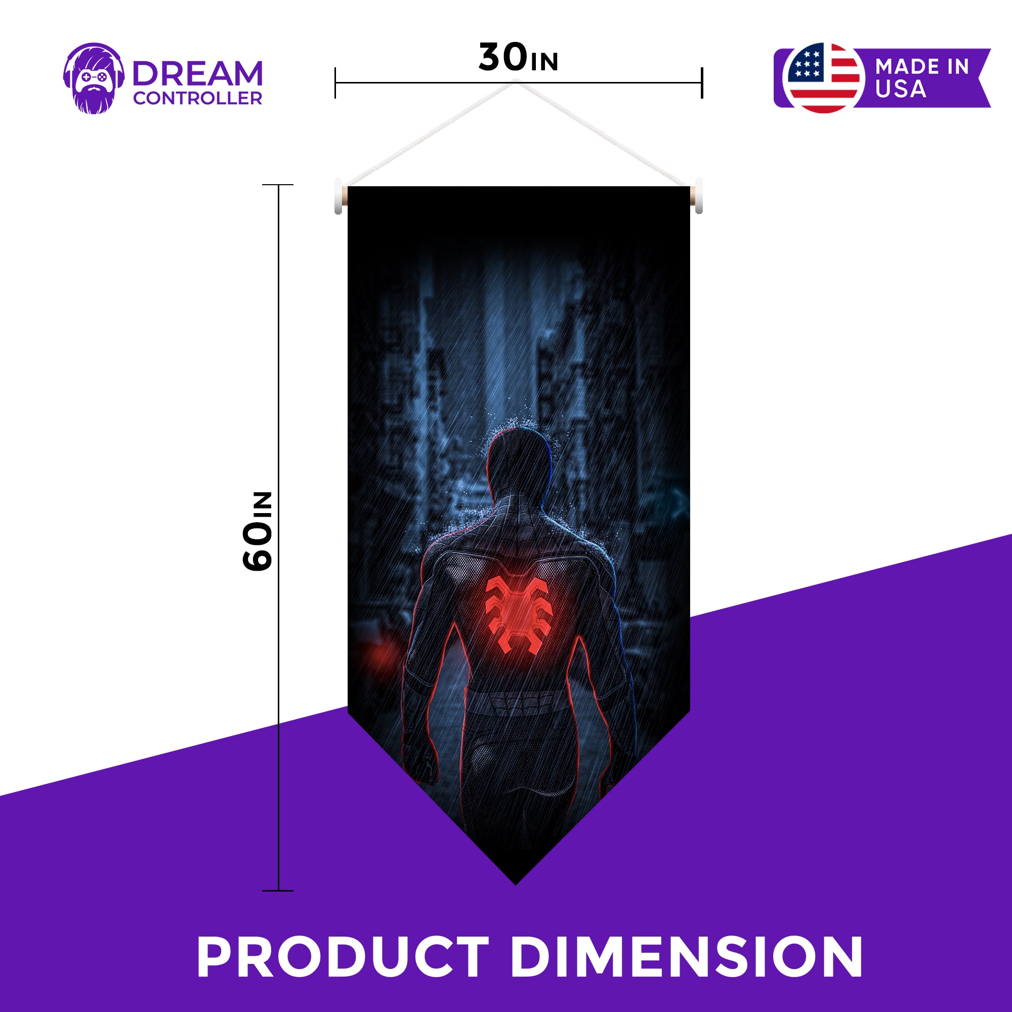Spiderman Type 3 Hanging Wall Banner