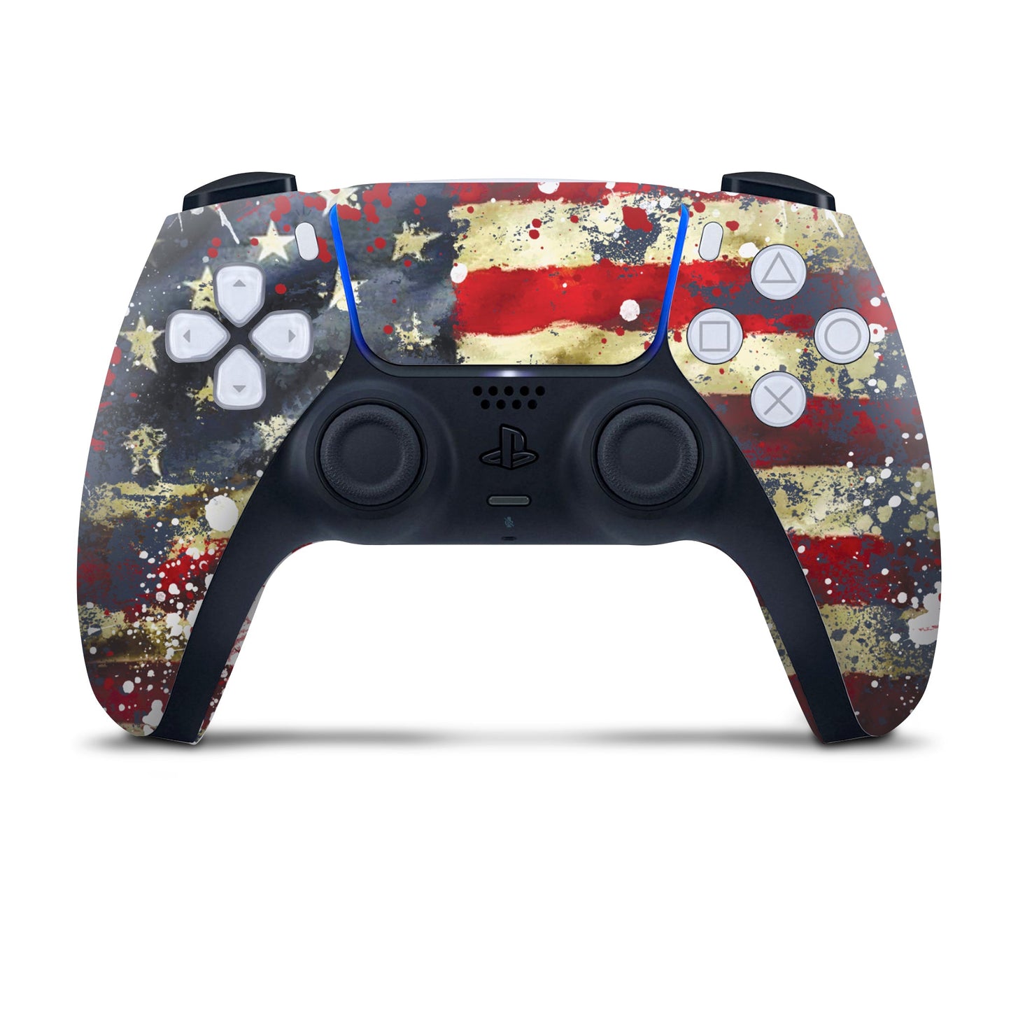 Tattered Flag PS5 Custom Controller Non-modded Front design