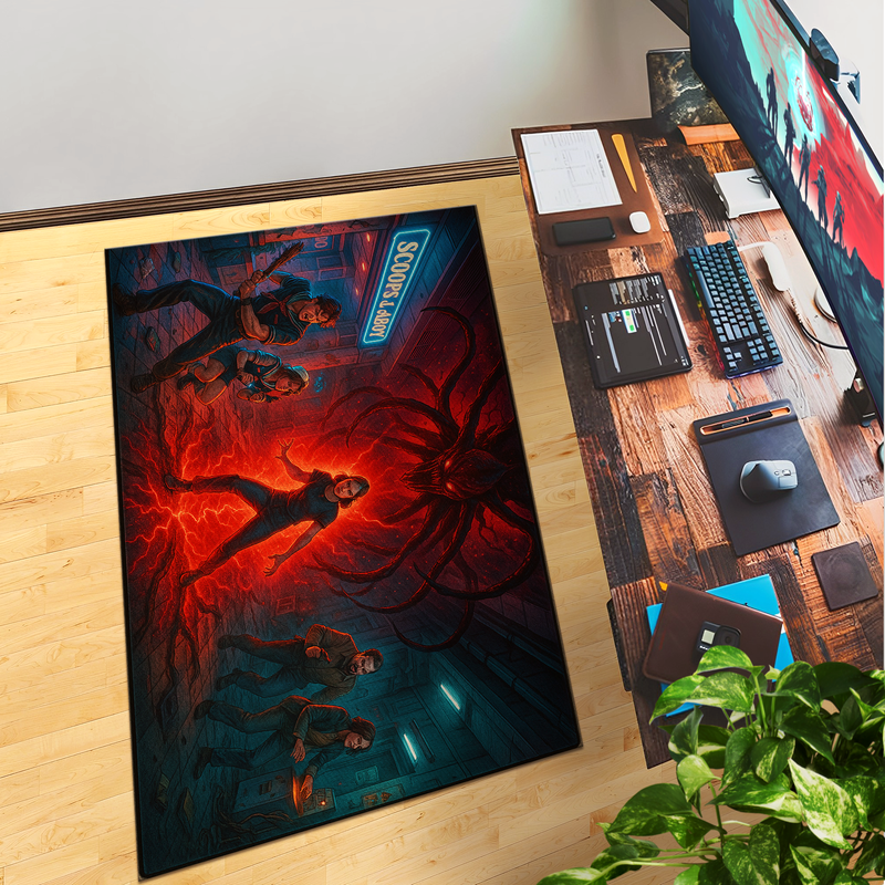 Stranger Things Inspired Decor Rug- 62x40 inches