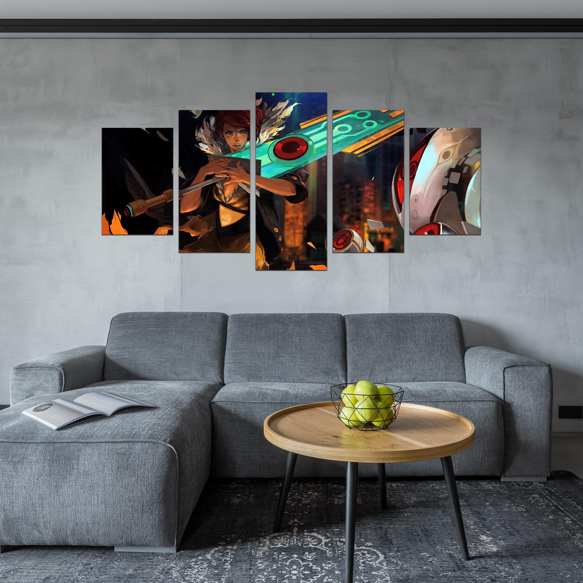 Transistor's Anime-Infused Wall Canvas Art -  Ready-to-Display, High-Quality Canvas