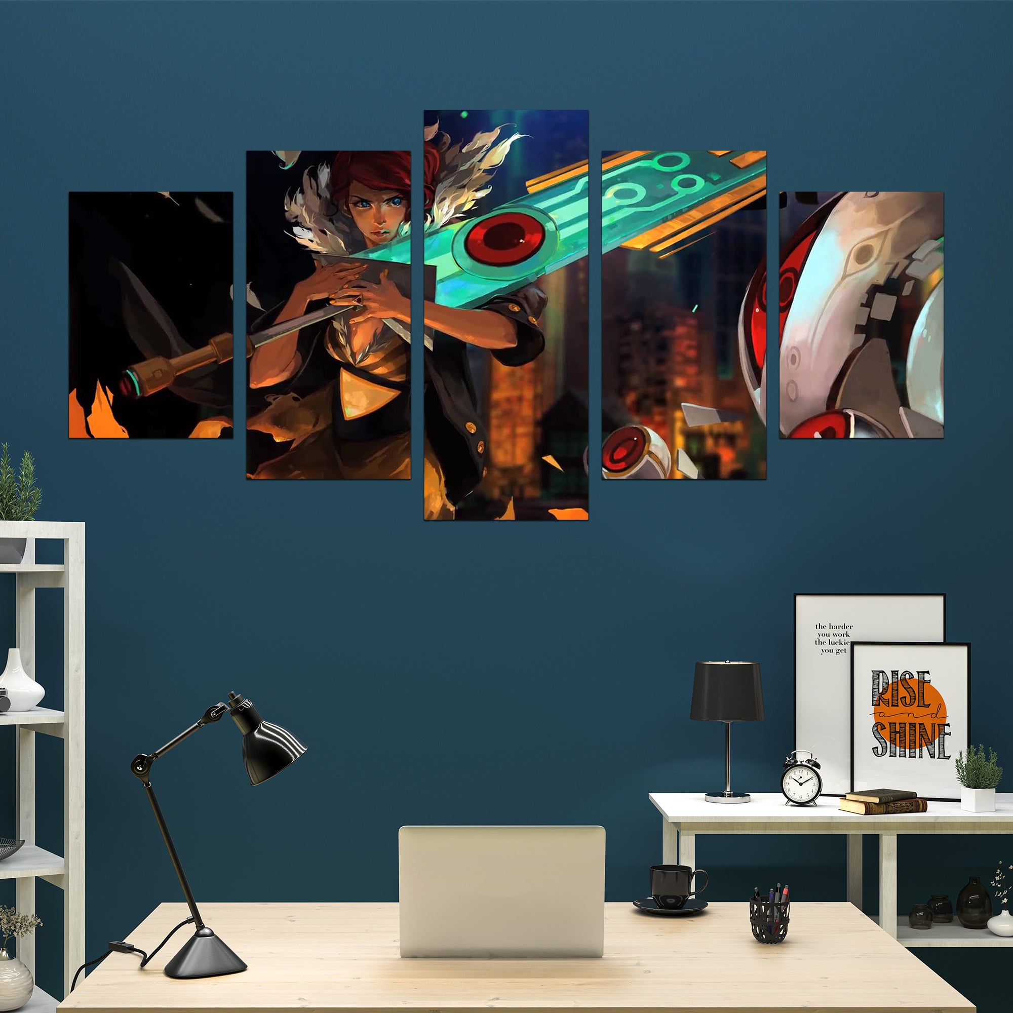 Transistor's Anime-Infused Wall Canvas Art -  Ready-to-Display, High-Quality Canvas