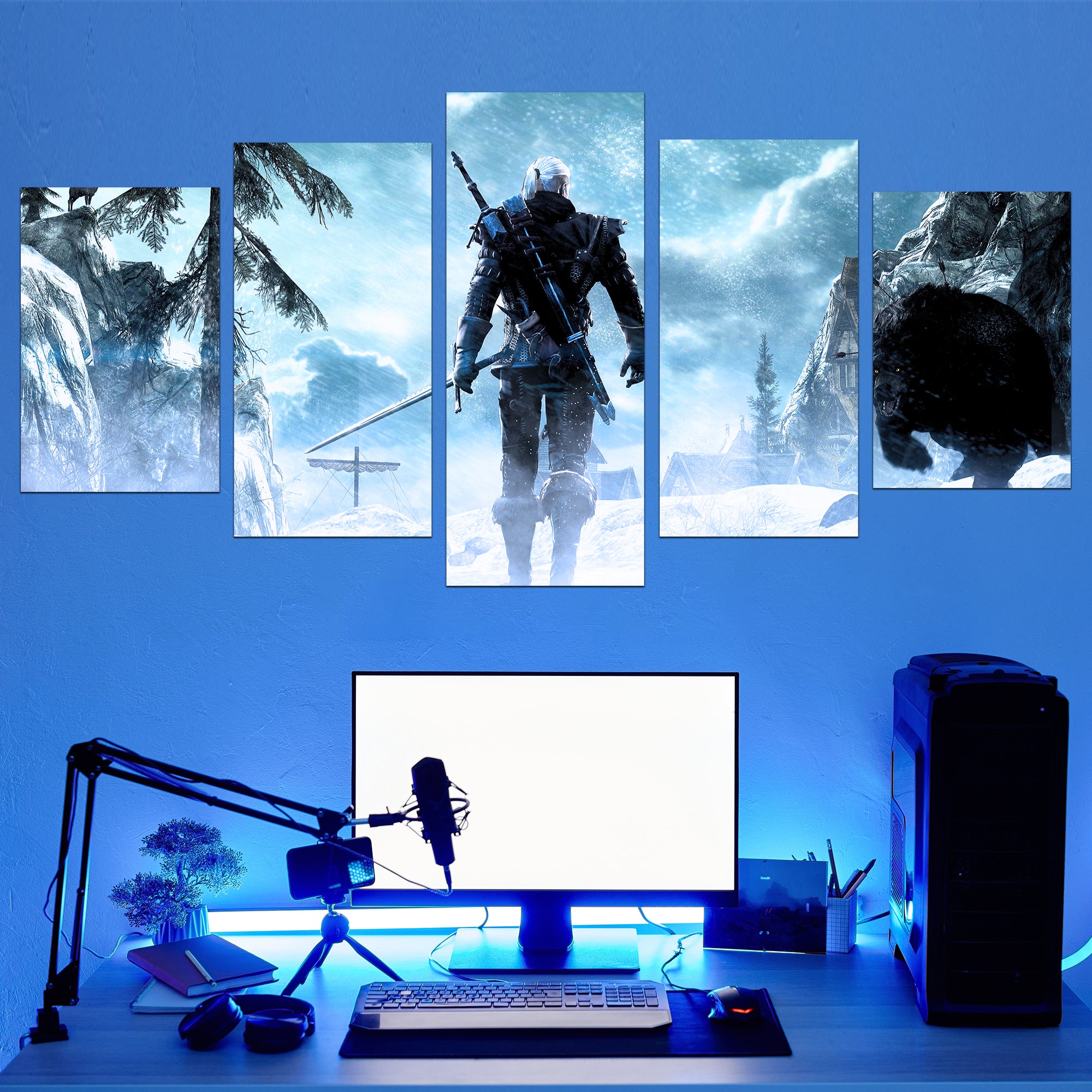 The Witcher 3: Wild Hunt Wall Canvas Art Set | Intricate Designs, Premium Quality, Home Transformation