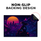 Vapor Wave Neon Inspired Decor Rug- 62x40 inches