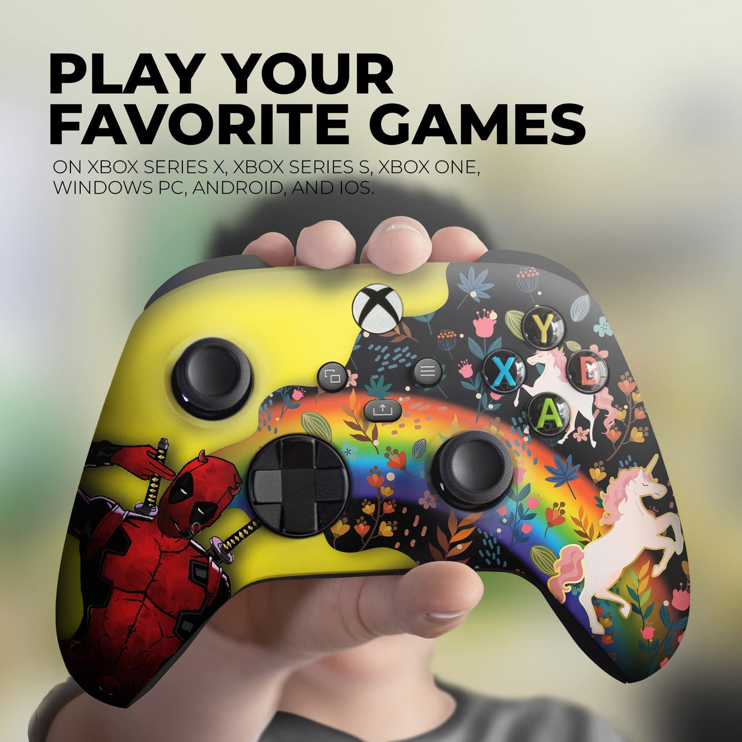 Deadpool & Unicorn Custom Xbox Series X Controller Wireless compatible with X-box One/X-box Series X/S