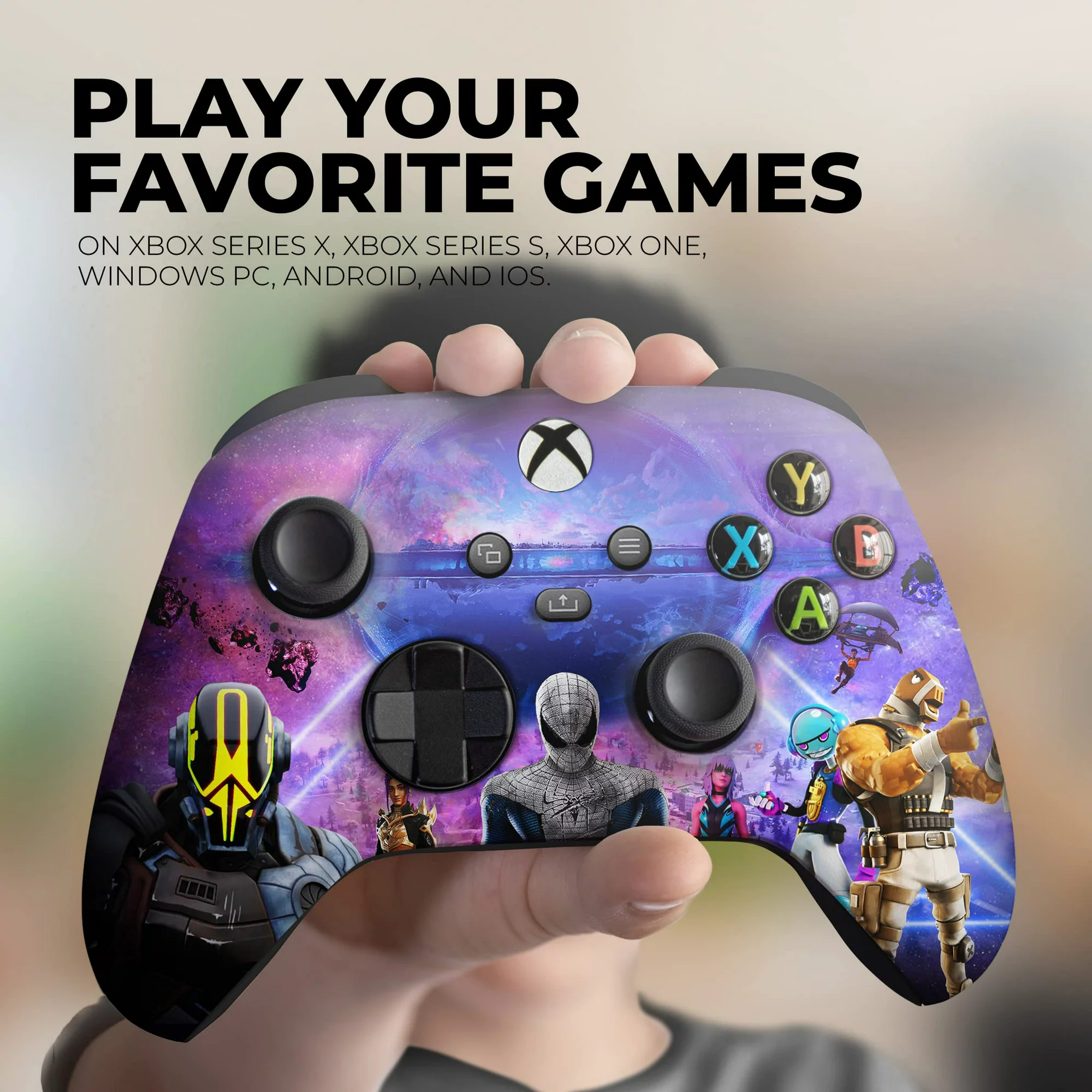 Purple Fortnite Inspired Xbox Series X Controller