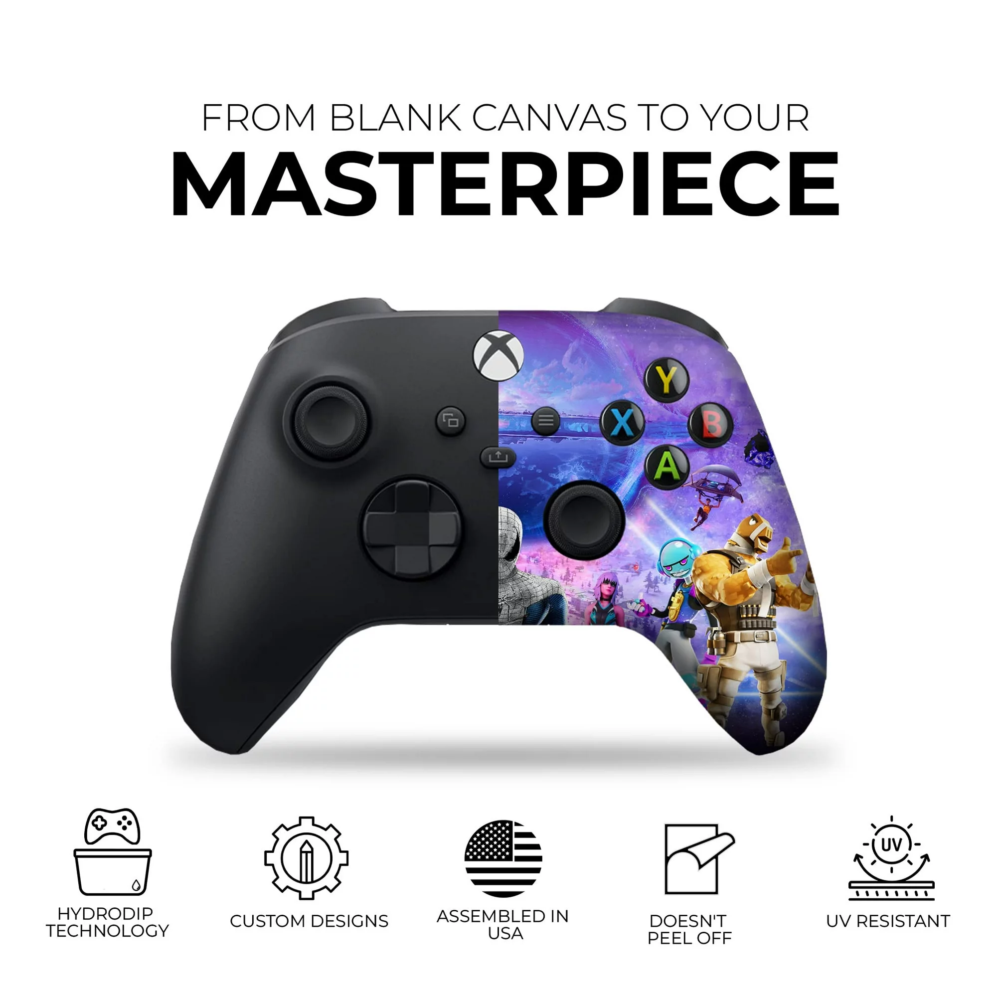 Purple Fortnite Inspired Xbox Series X Controller