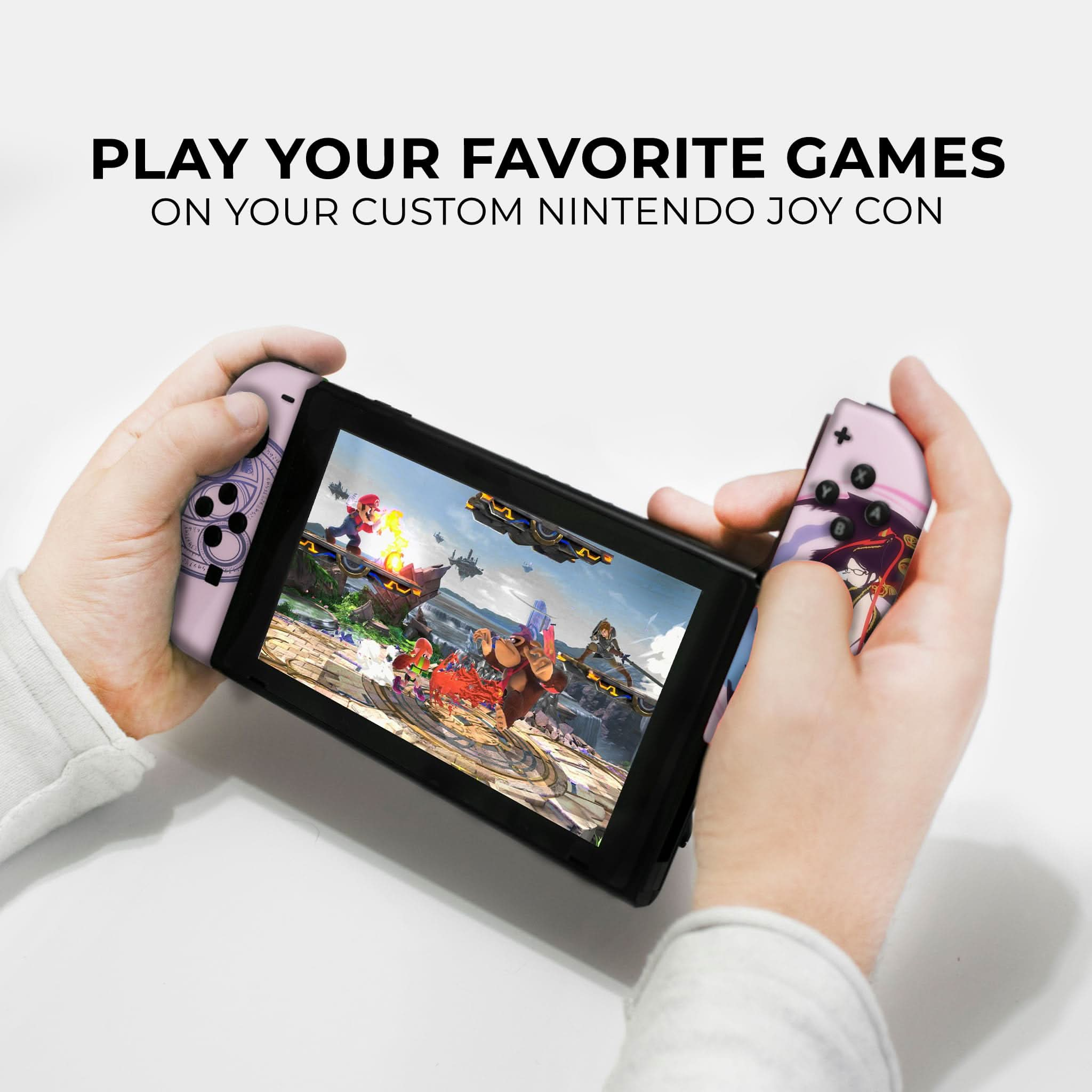 Nintendo Switch Joycons Custom Proudly Customized  with Advanced Permanent Hydro-Dip Technology