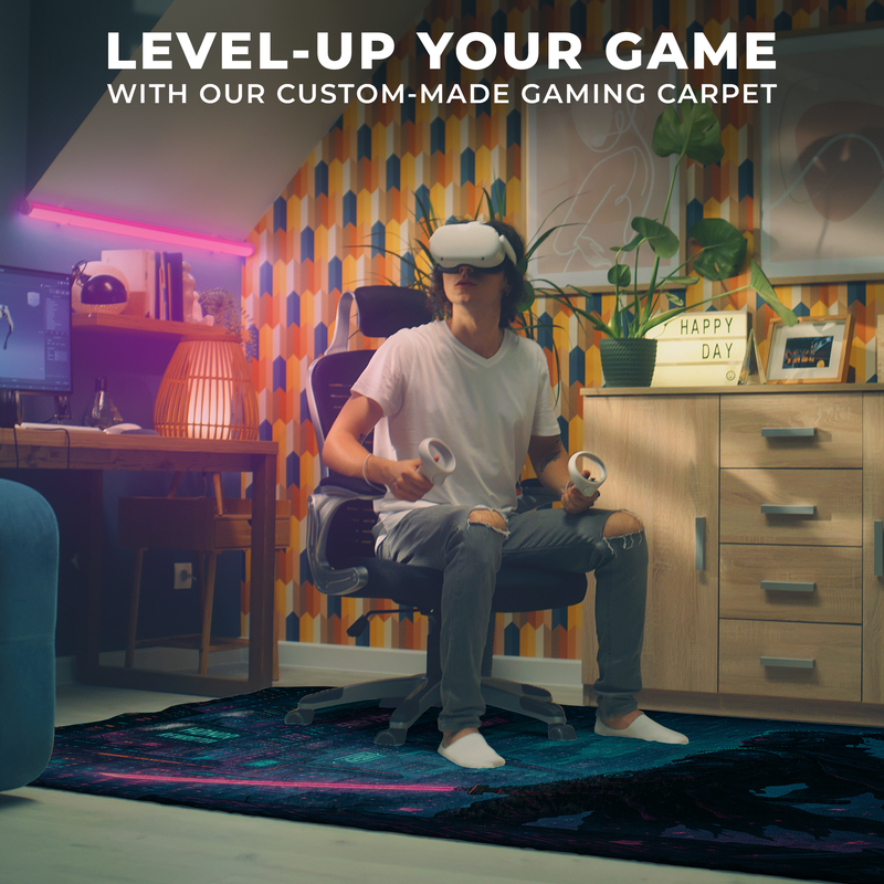 Samurai Cyber Punk Inspired Decor Rug- 62x40 inches