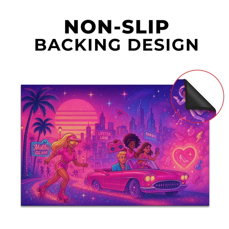 Barbie Inspired Decor Rug- 62x40 inches