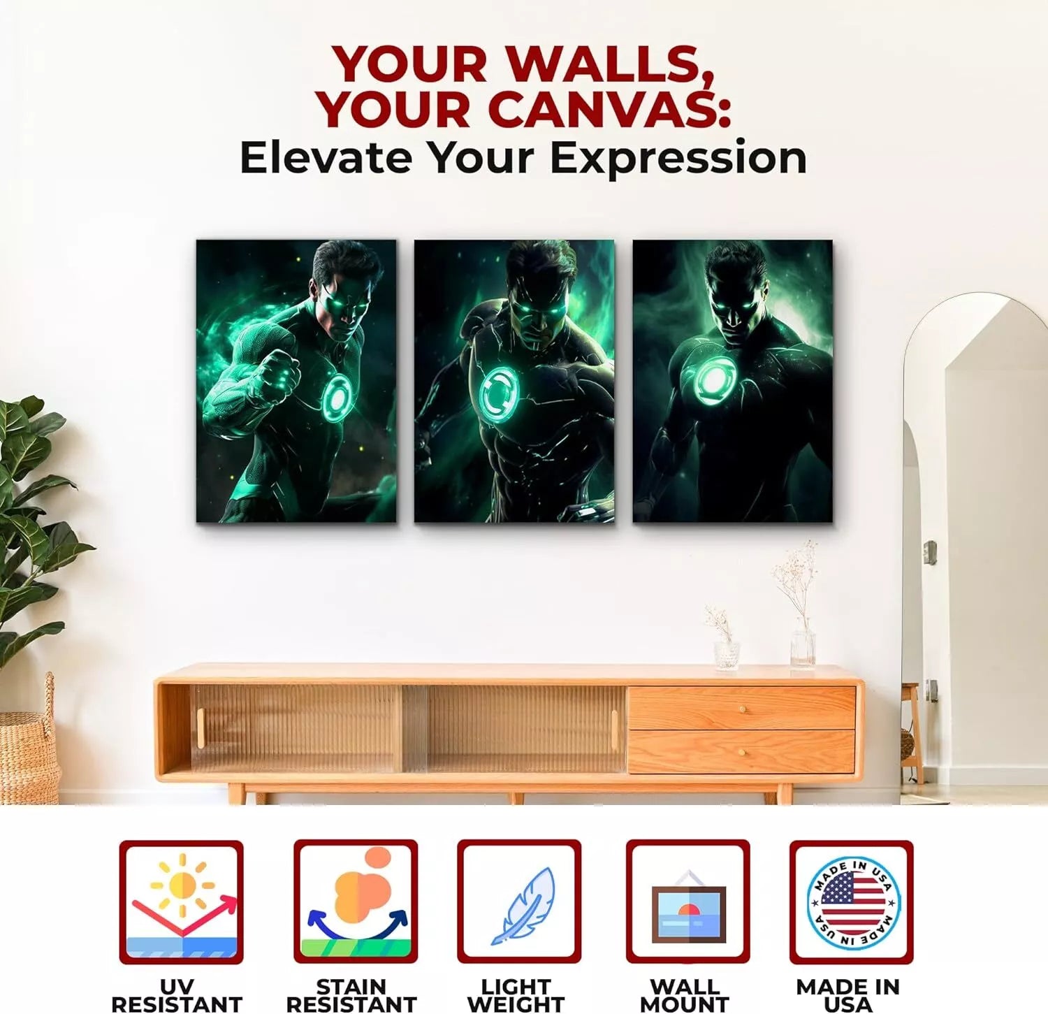 Green Lantern Wall Canvas